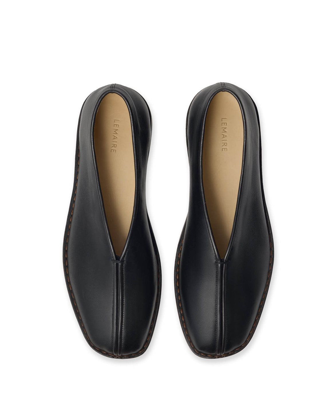 Flat Piped Slippers M Black/Dark Chocolate