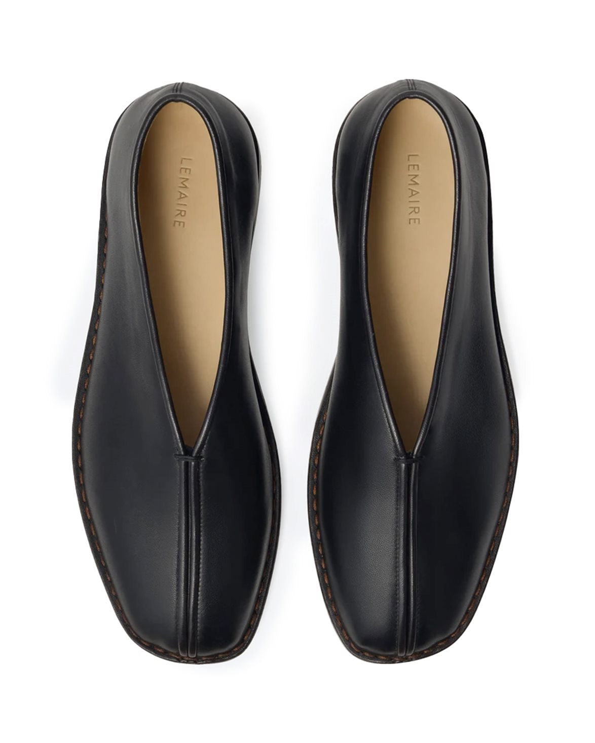 Flat Piped Slippers W Black/Dark Chocolate