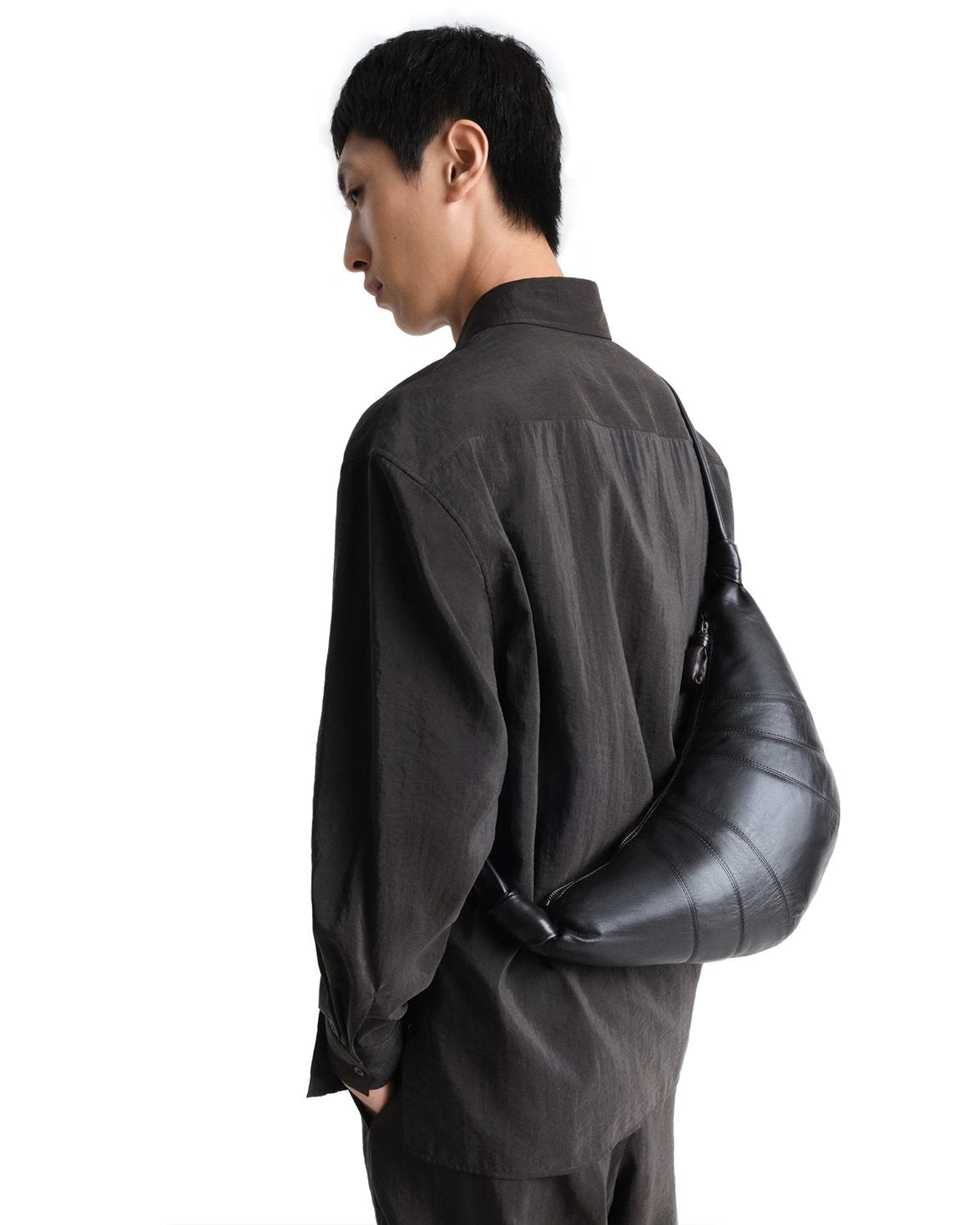 Medium Croissant Bag Nappa Leather Dark Chocolate