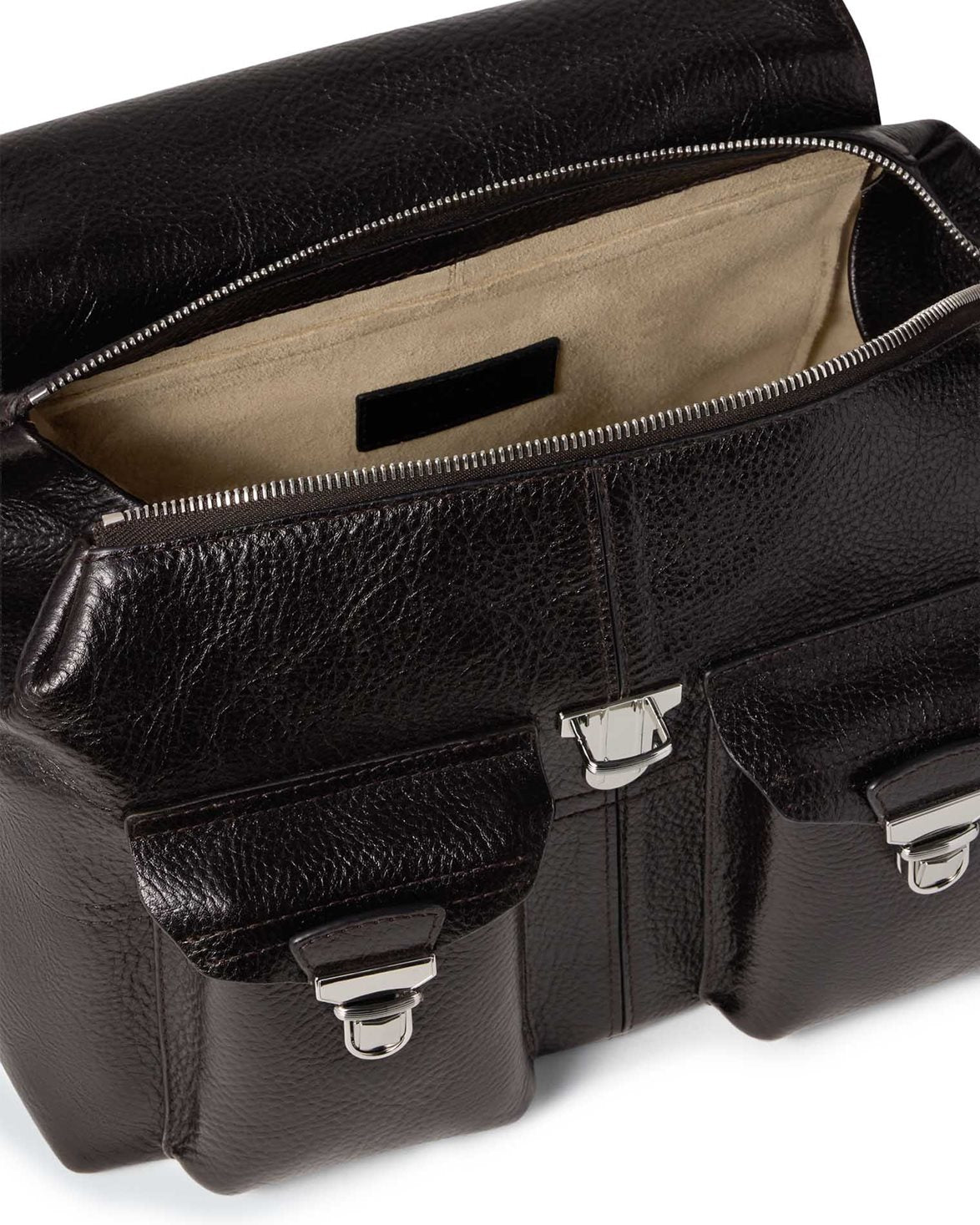Medium Gear Bag Glossy Vegetable Leather Espresso
