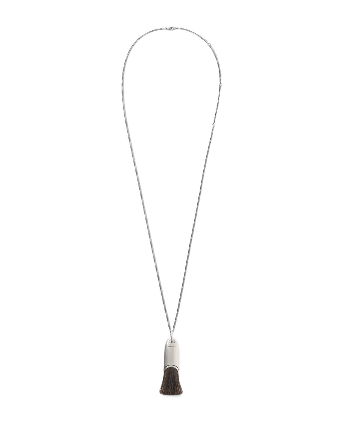 Personal Brush Necklace Silver/Brown