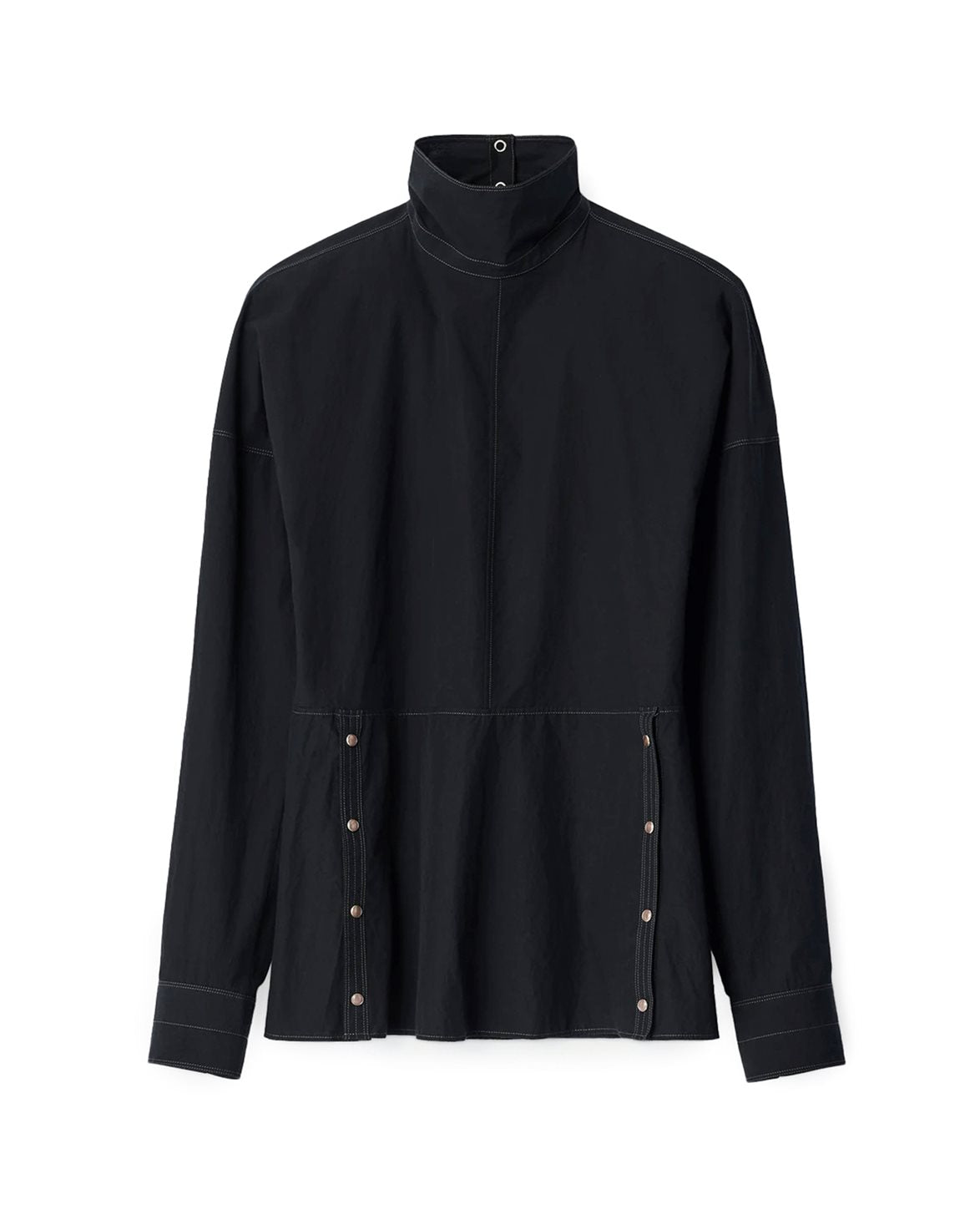 Plastron Top With Snaps Black