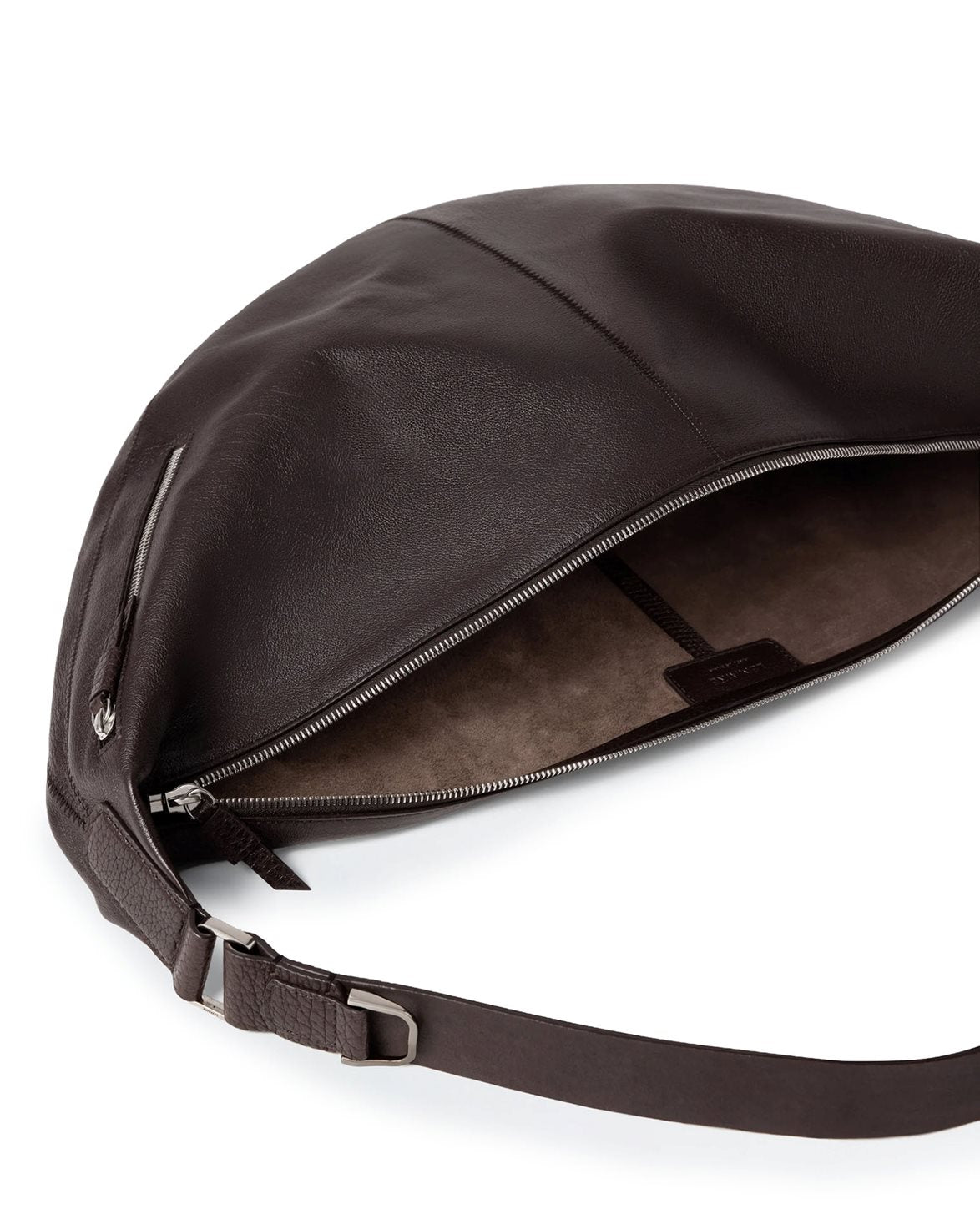 Quiver Clip Bag Grained Buffalo Leather Dark Chocolate