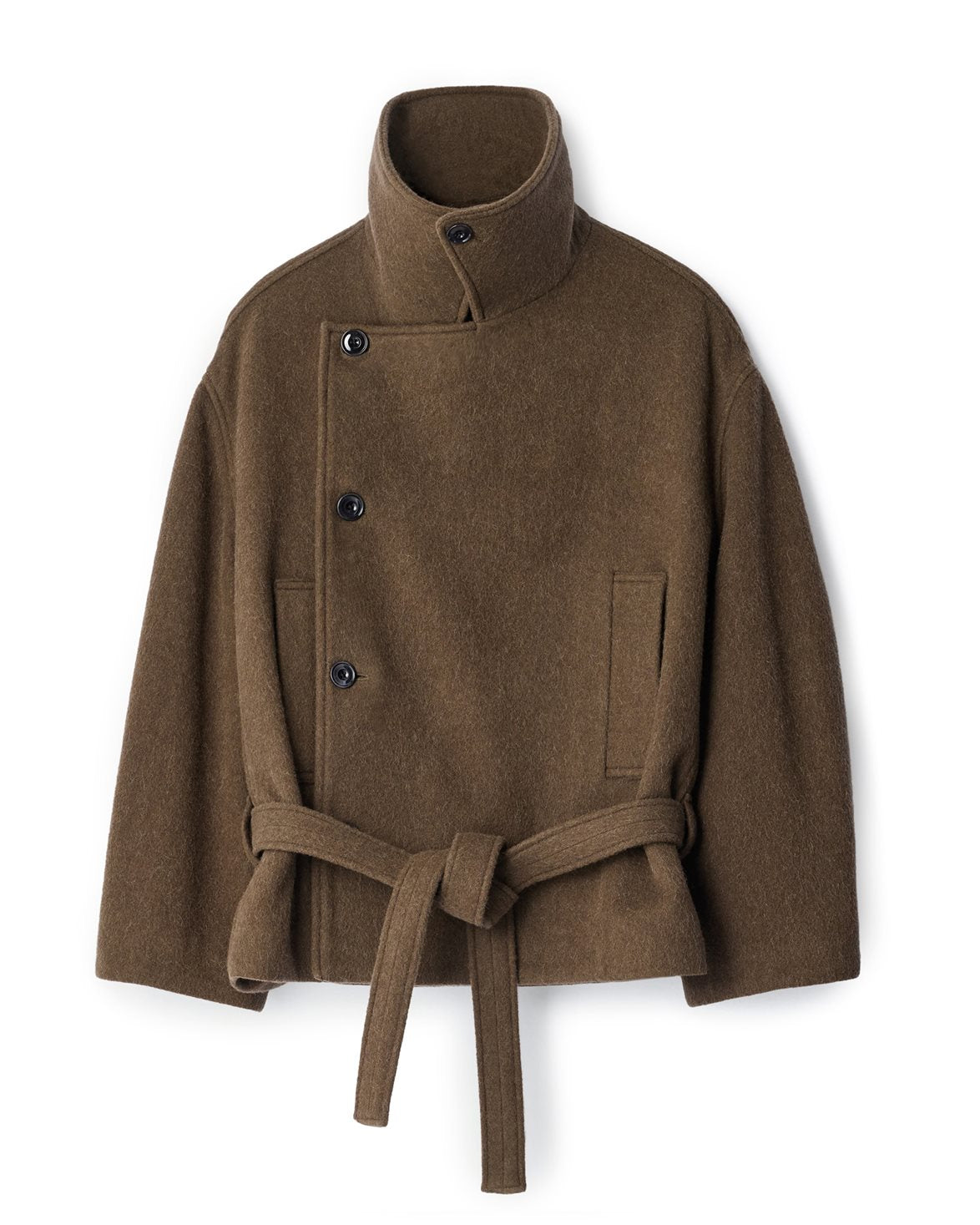 Short Wrap Coat Mud