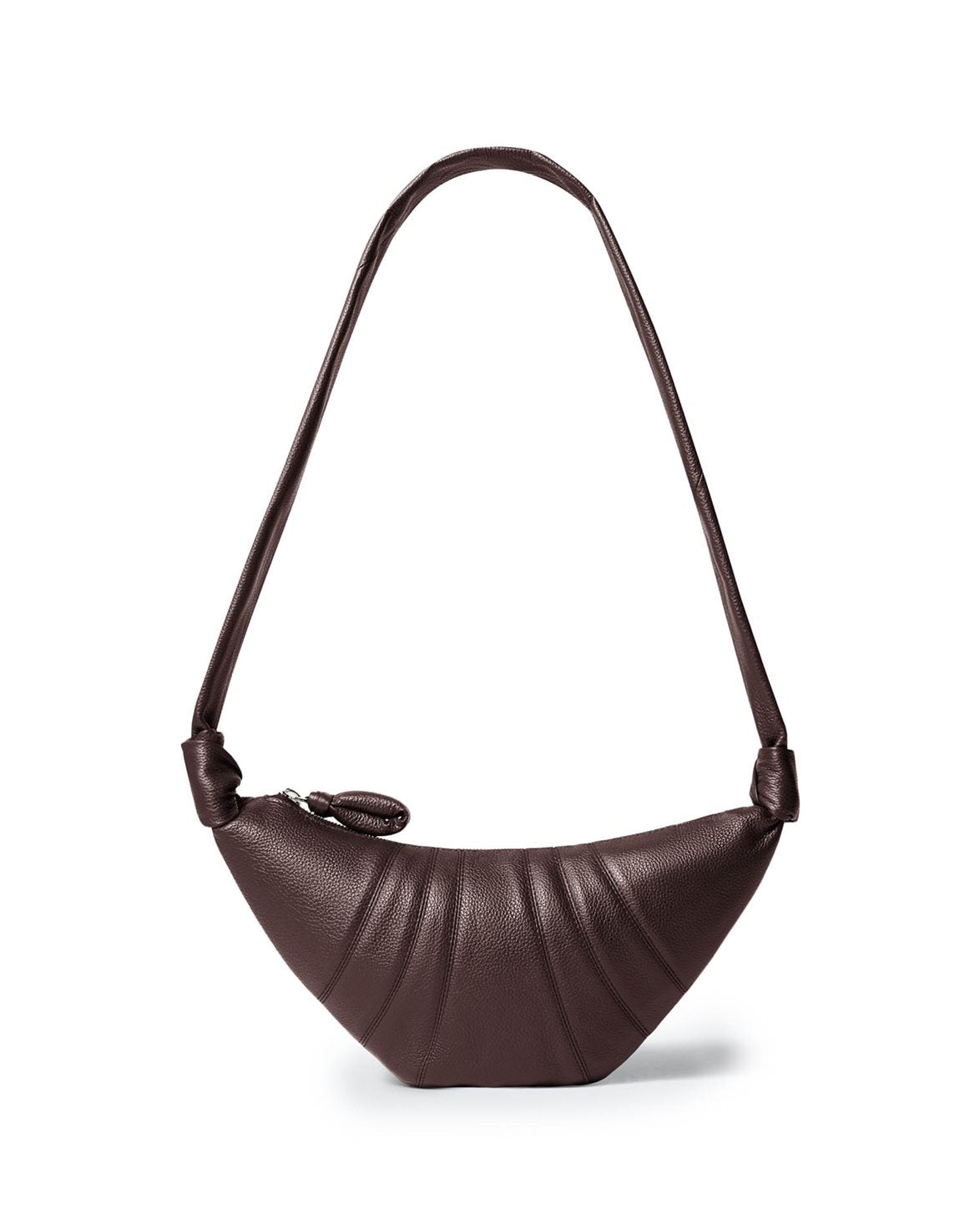 Small Croissant Bag Grained Leather Tiramisu