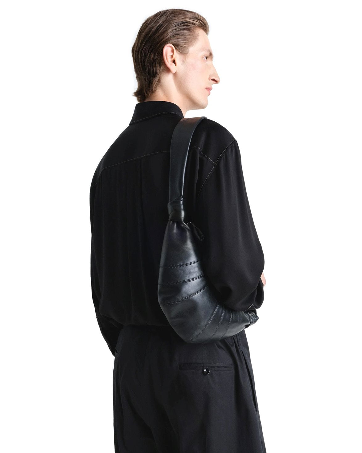 Small Croissant Bag Nappa Leather Black