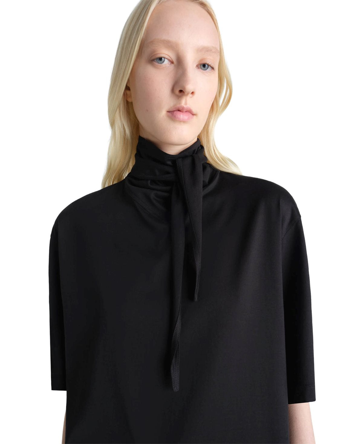 T-Shirt With Foulard Black
