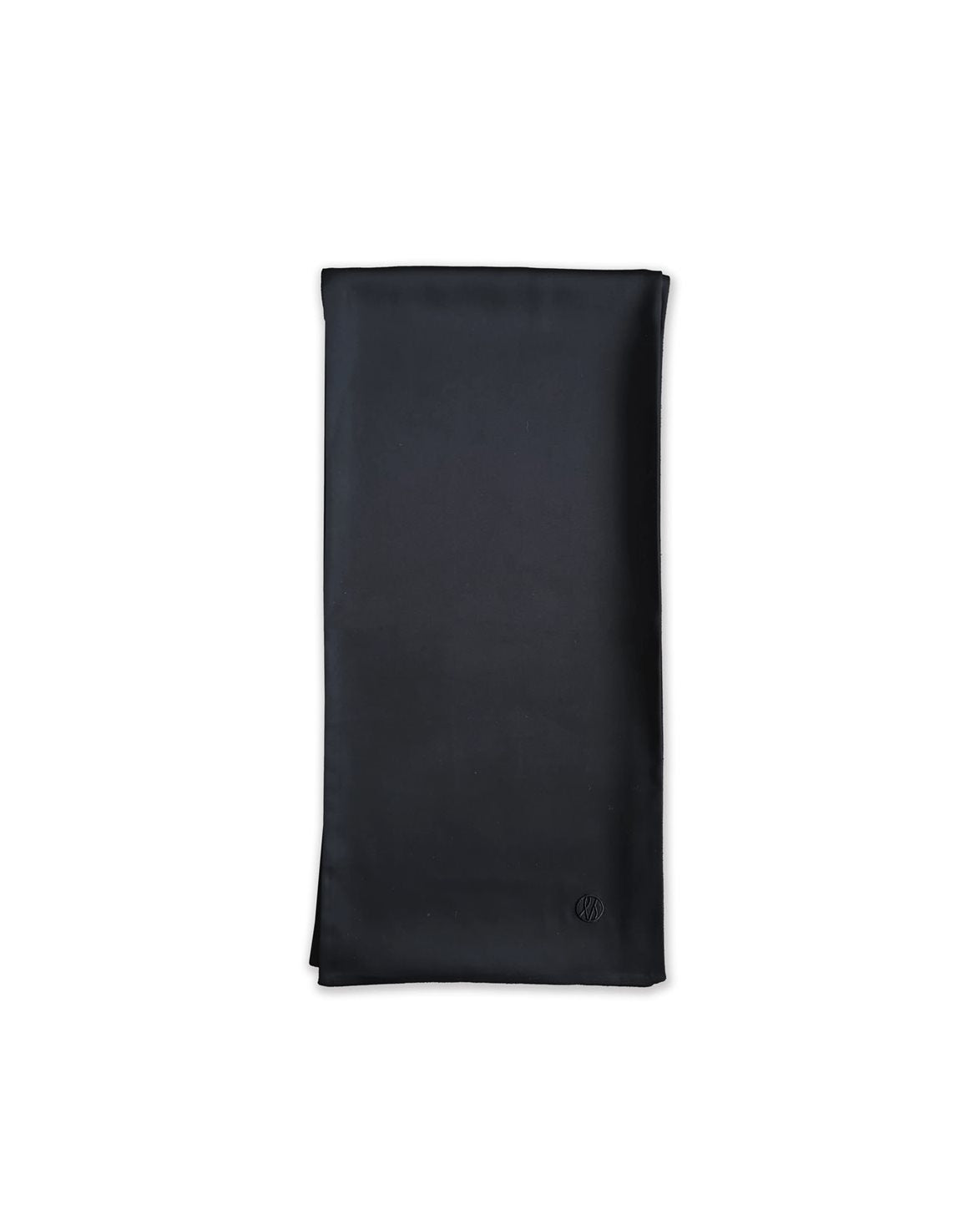 Narrow Satin Scarf Black