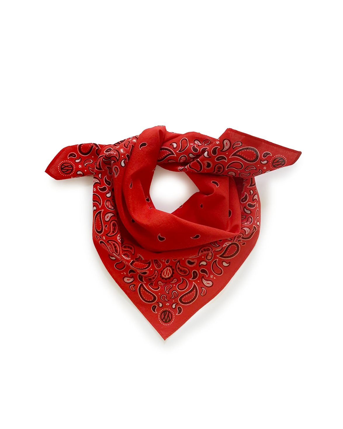 Paisley Cotton Scarf Red