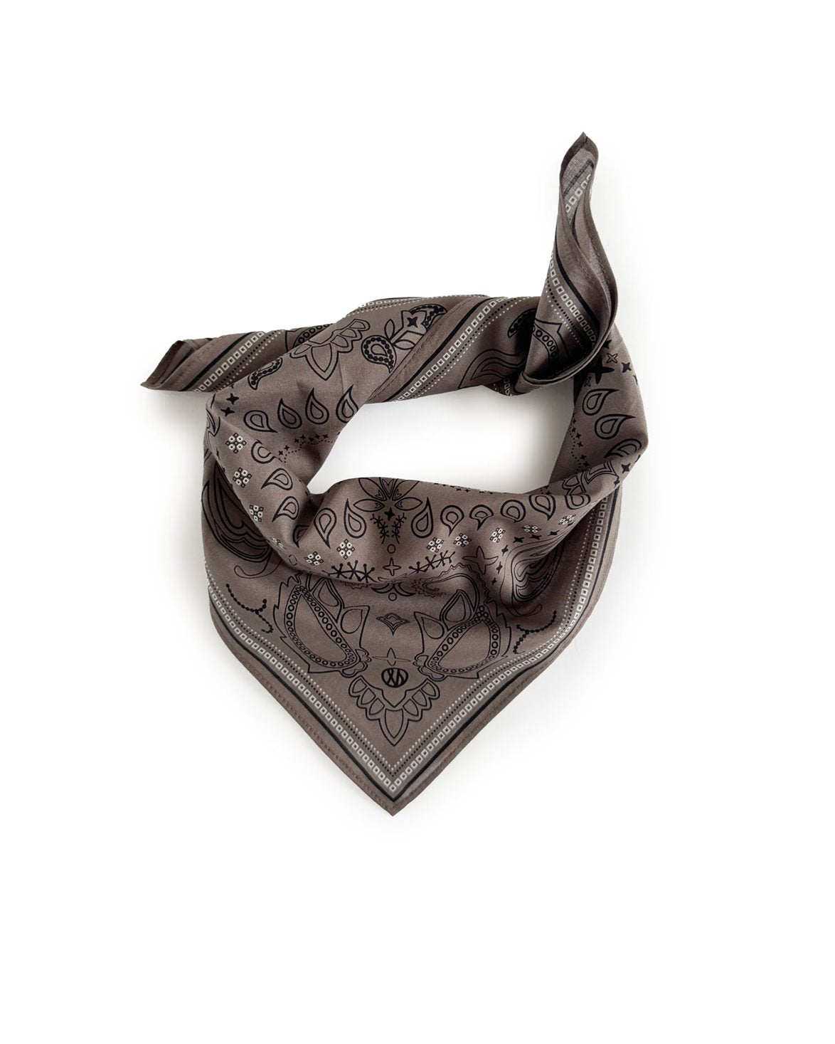 Paisley Cotton Scarf Taupe