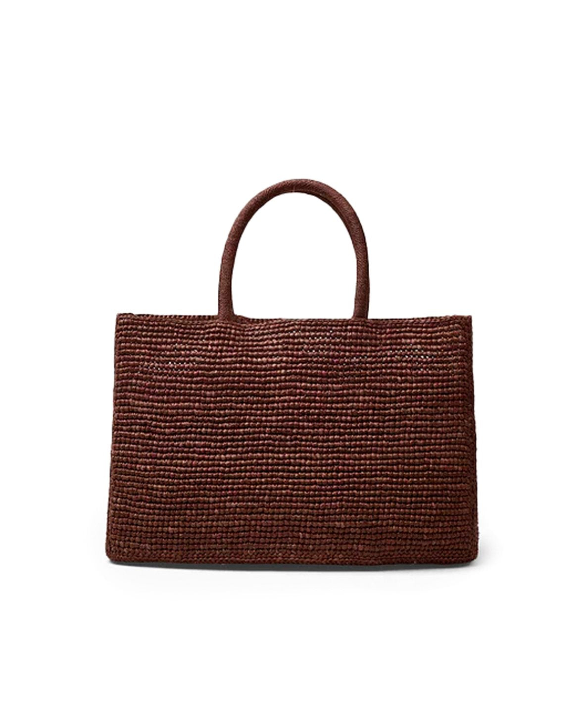 Charlotte Raffia Bag Small Chestnut Brown