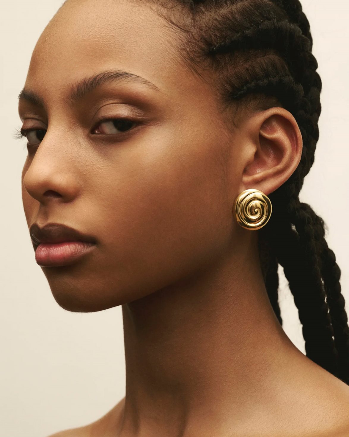 Uzu Mid Earrings Gold Vermeil