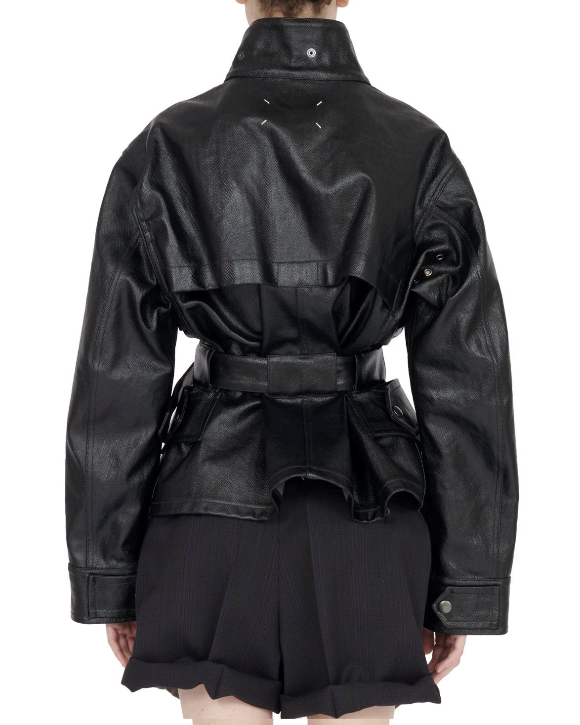 Belted Coated Jacket Black