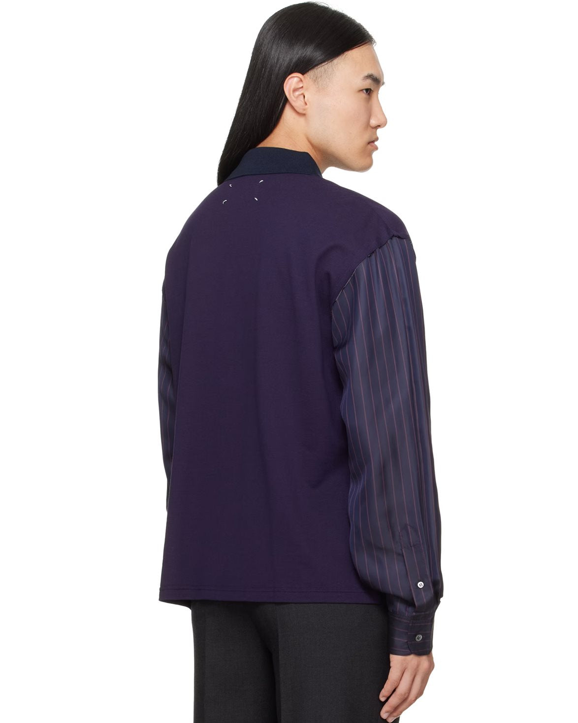 Bimaterial Shirt Blue