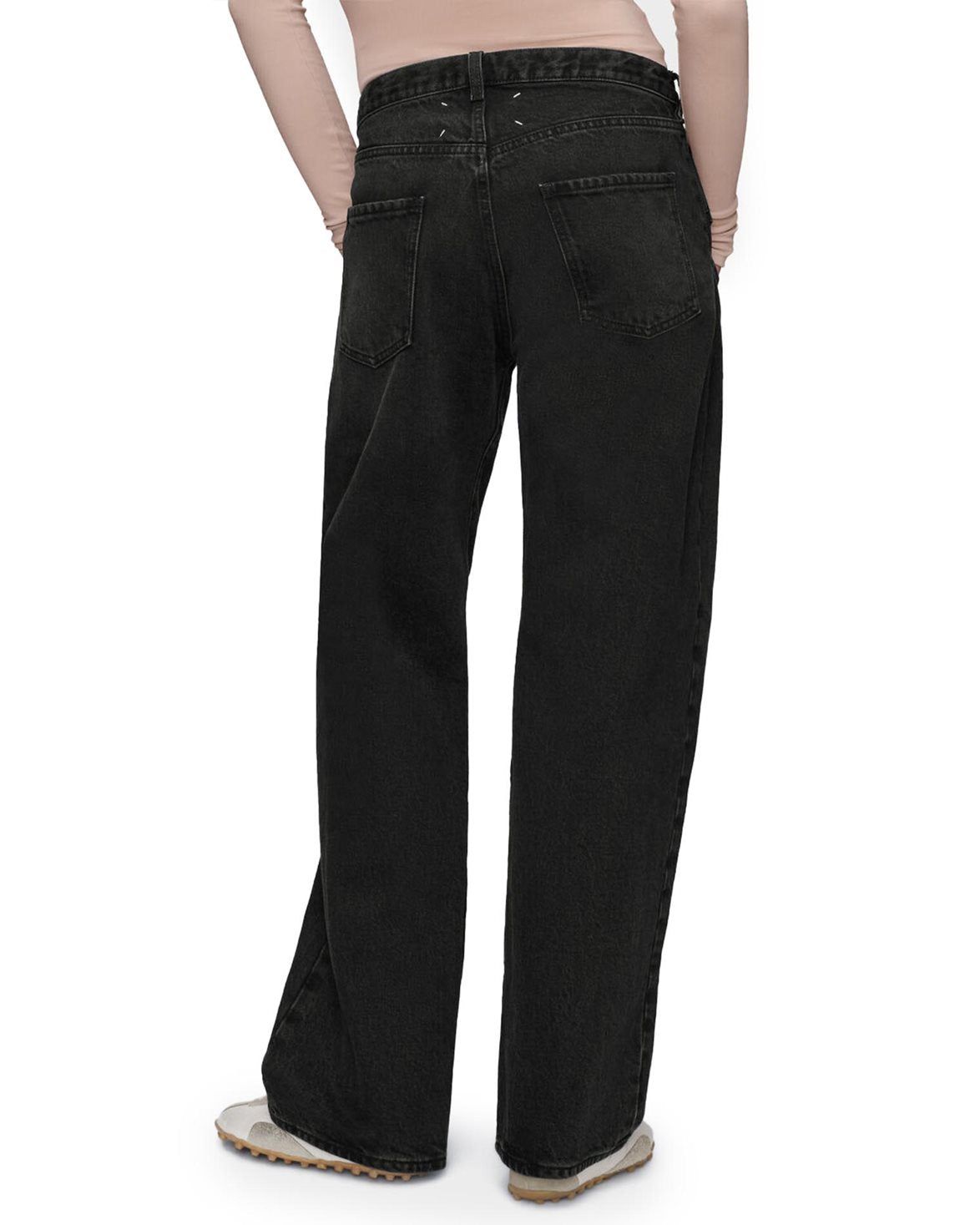 Contrast Pocket Jeans Black
