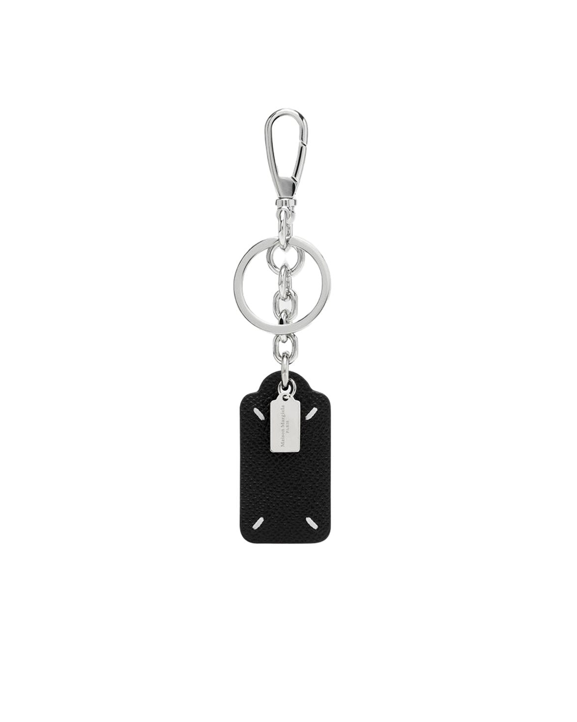 Four Stitches Double Tag Keyring Black