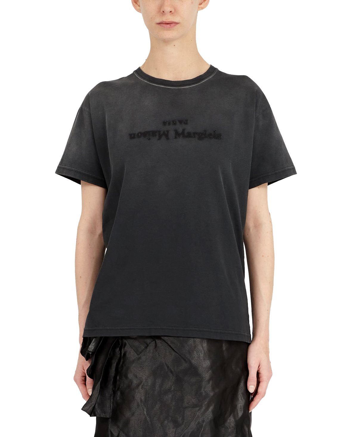 Reverse Logo T-Shirt Washed Black