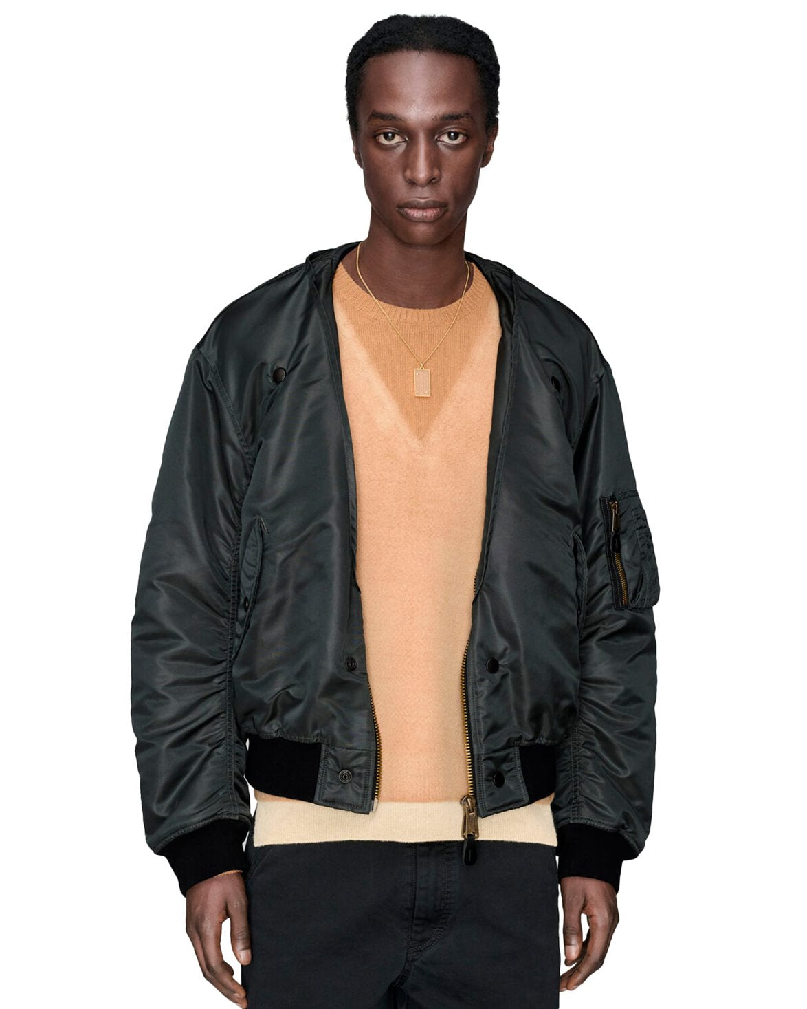 Reversible Bomber Jacket 	Dark Grey
