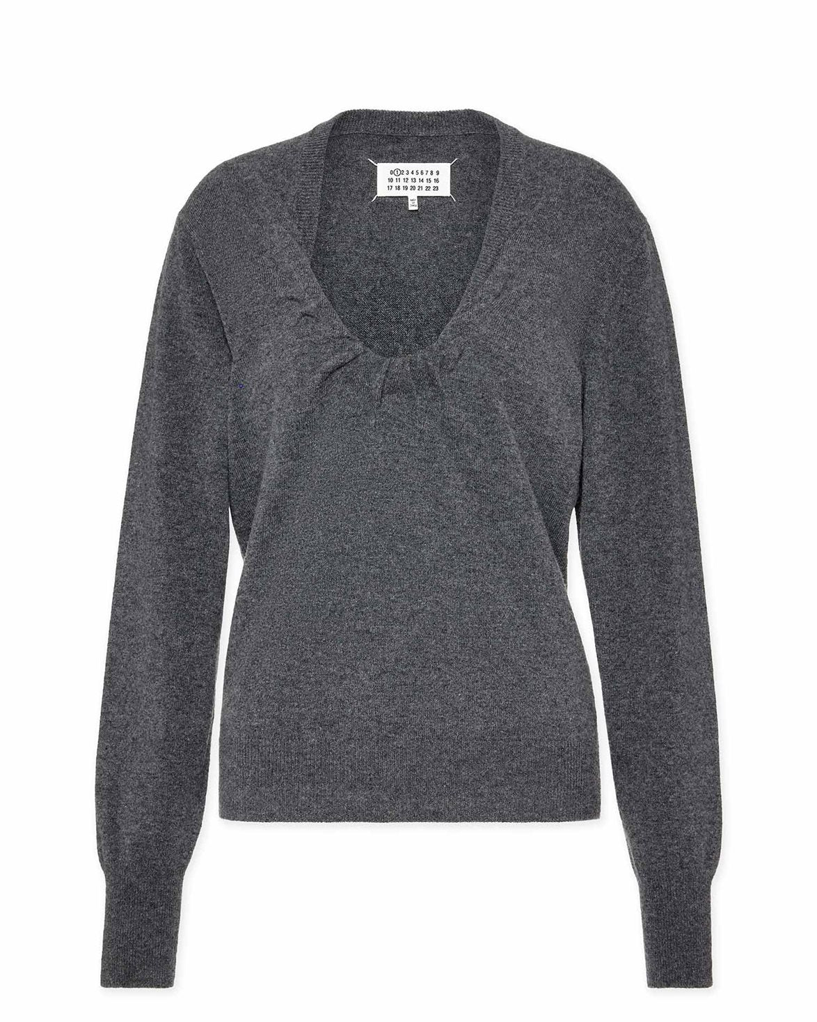 Twisted Lambswool Sweater Medium Grey
