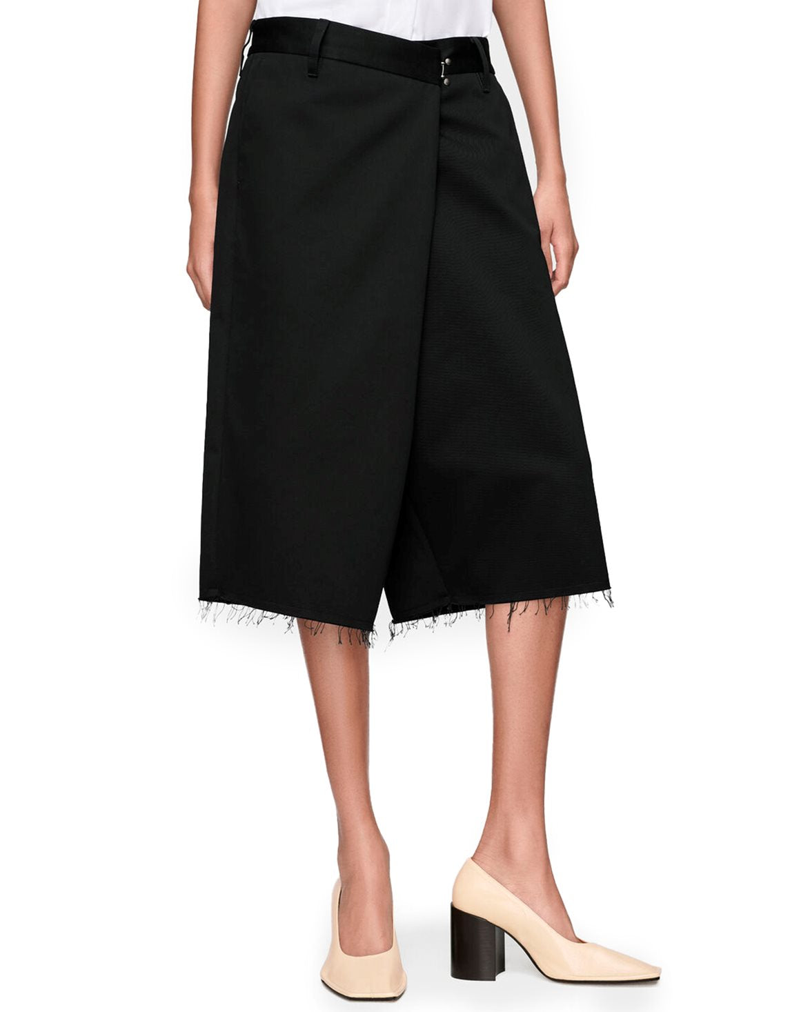 Wrap Bermuda Shorts Black