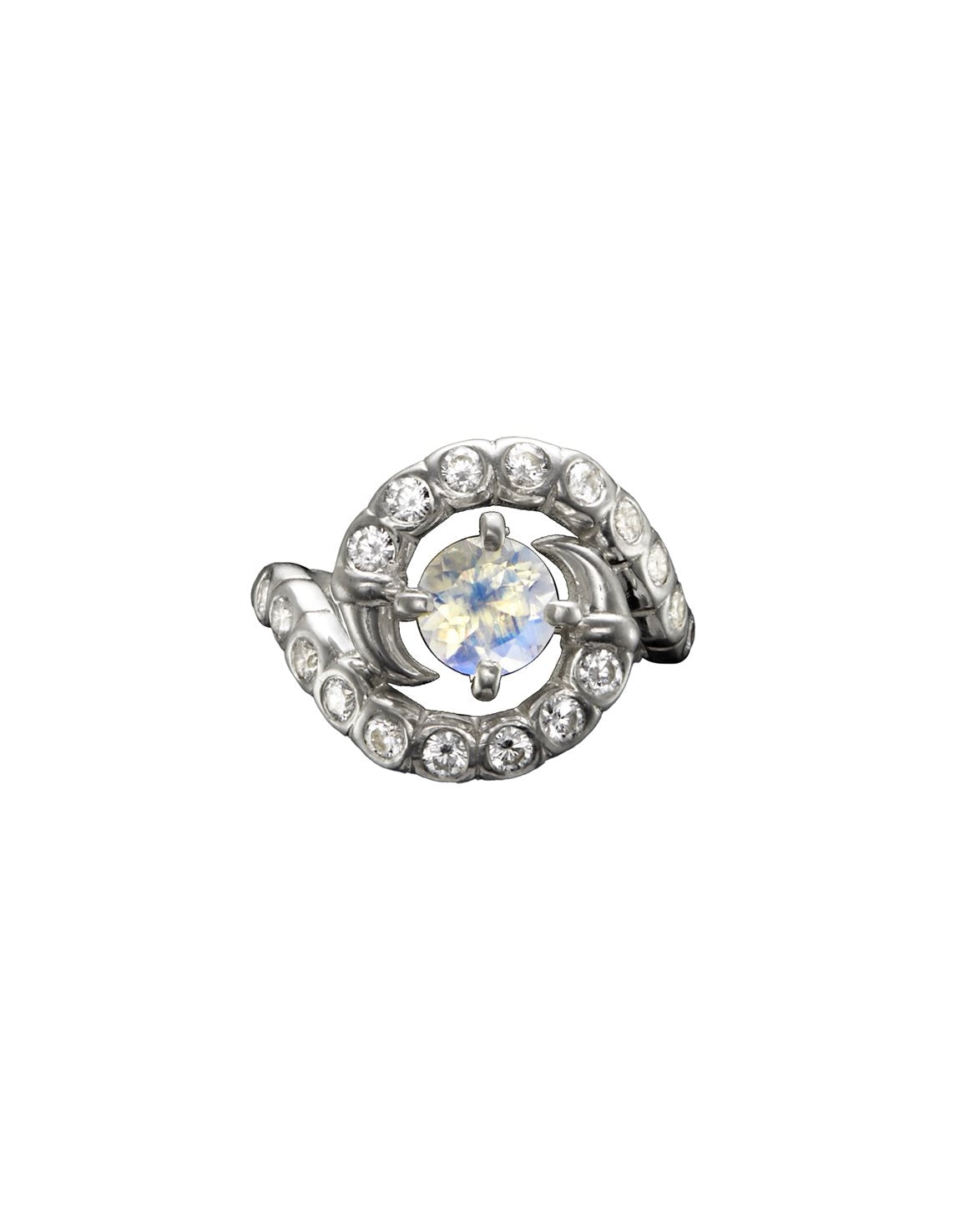 Maze Ring Moonstone Silver