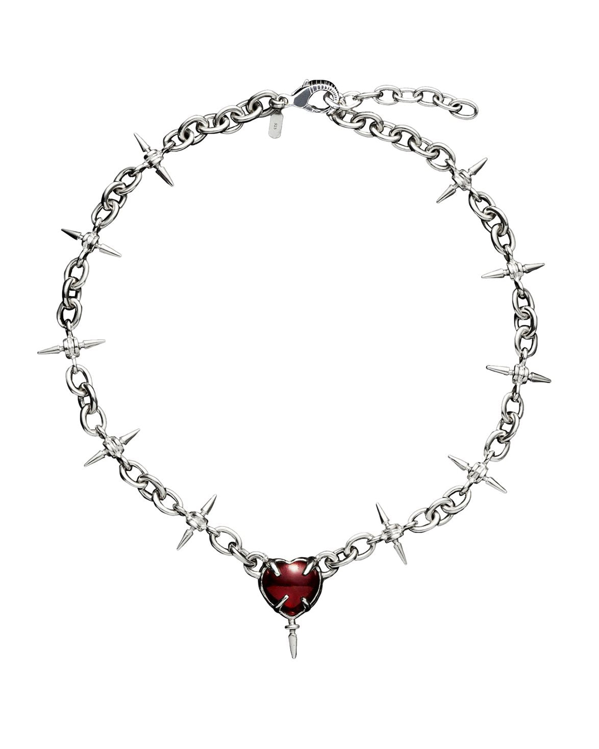 The Queens Necklace Red Garnet Silver