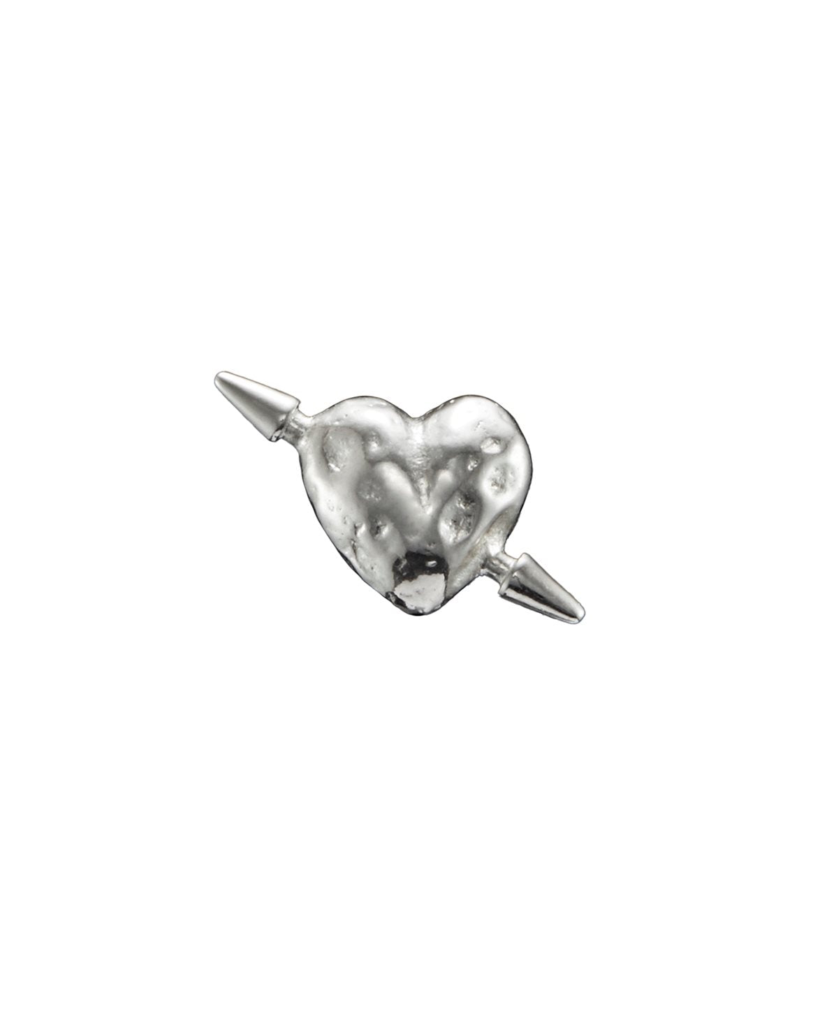 Tiny Tuvstarr's Heart Ear Stud Silver