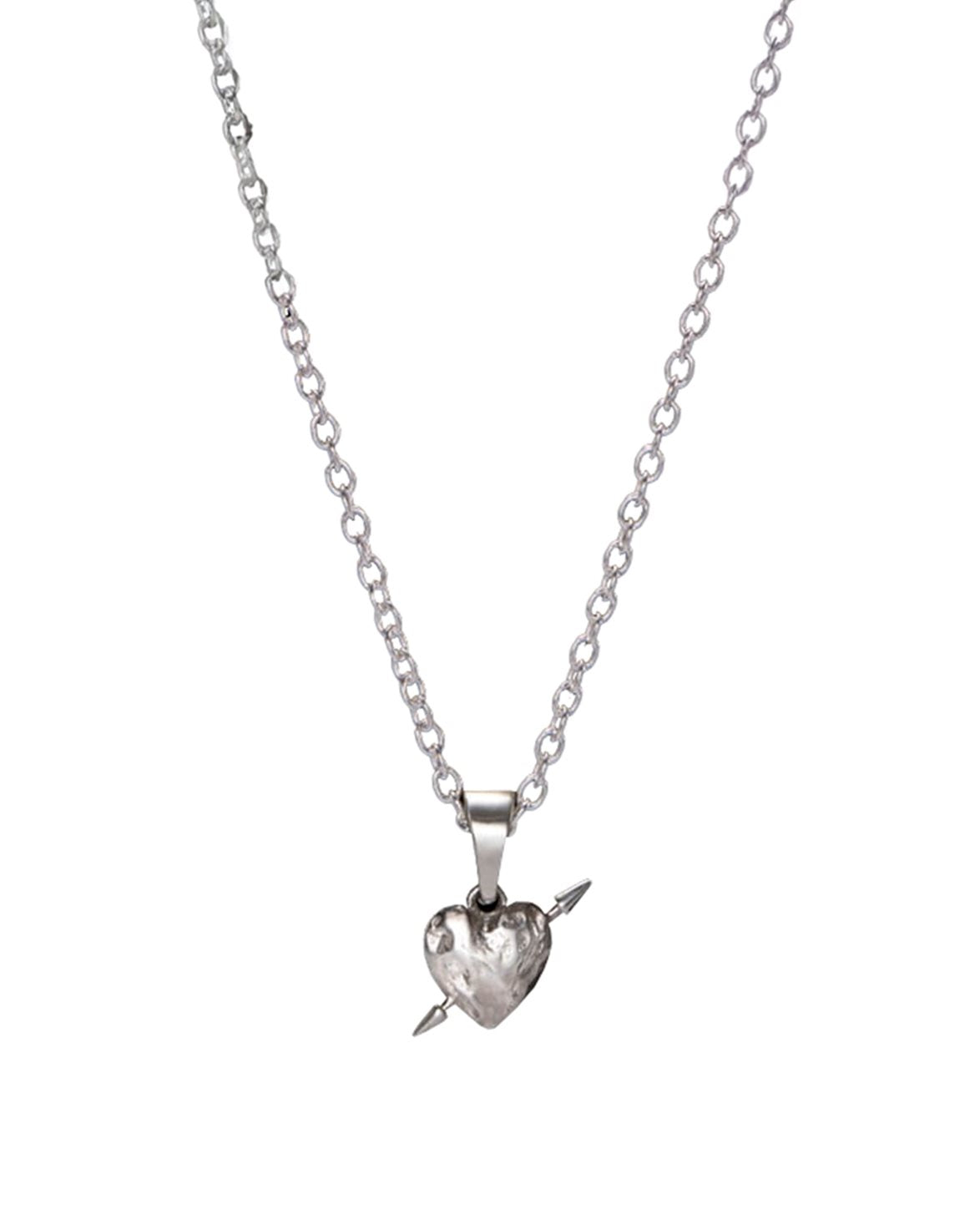Tiny Tuvstarr's Heart Necklace Silver