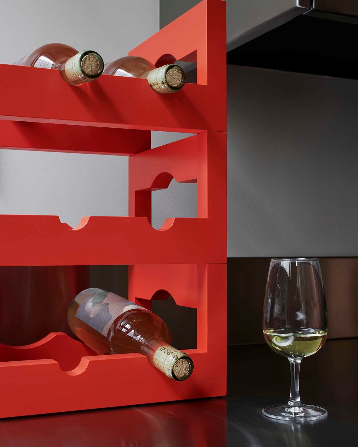 Silo Stackable Wine Rack Warm Red