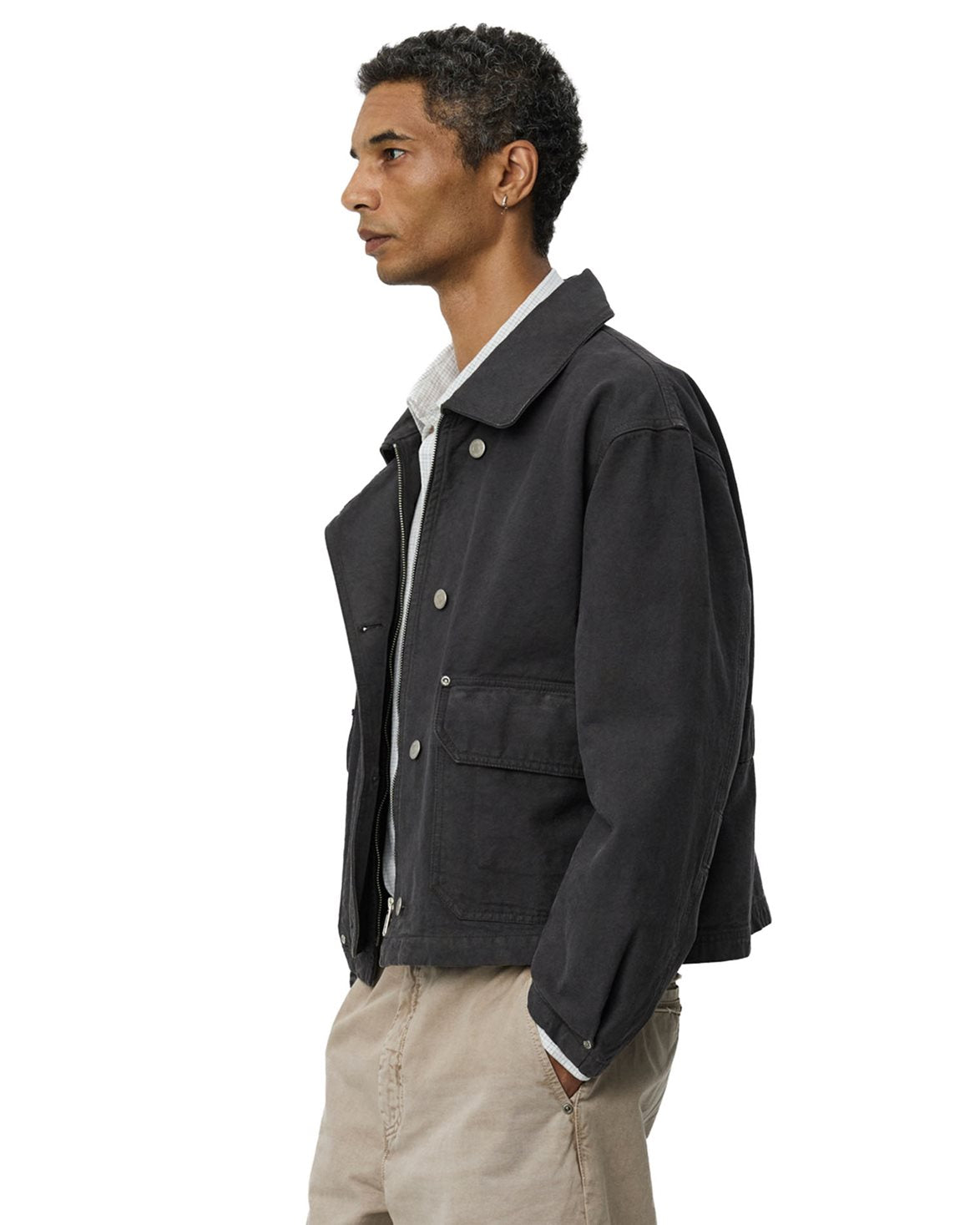 Courier Jacket Washed Grey Canvas