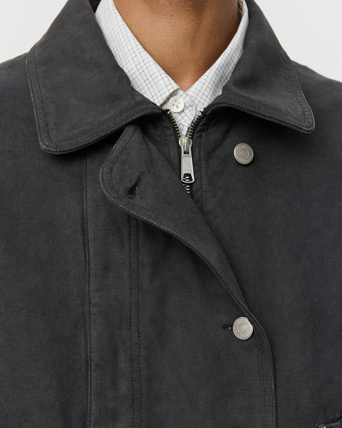 Courier Jacket Washed Grey Canvas