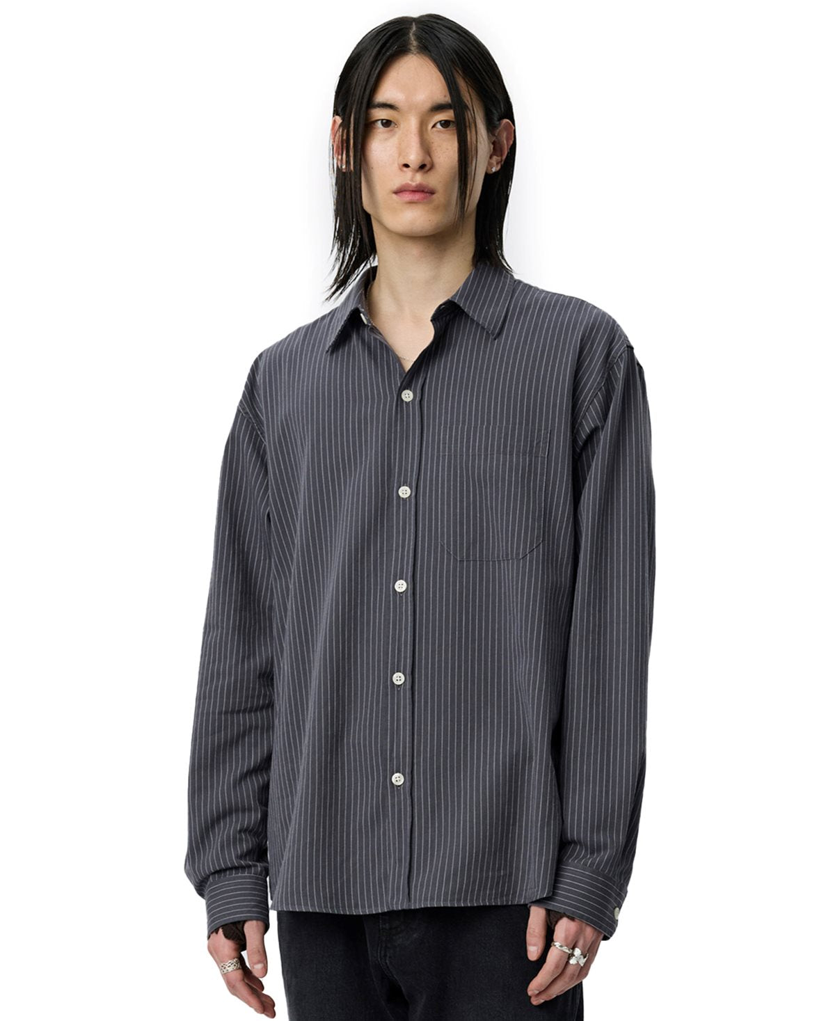 Distant Shirt Blush Stripe