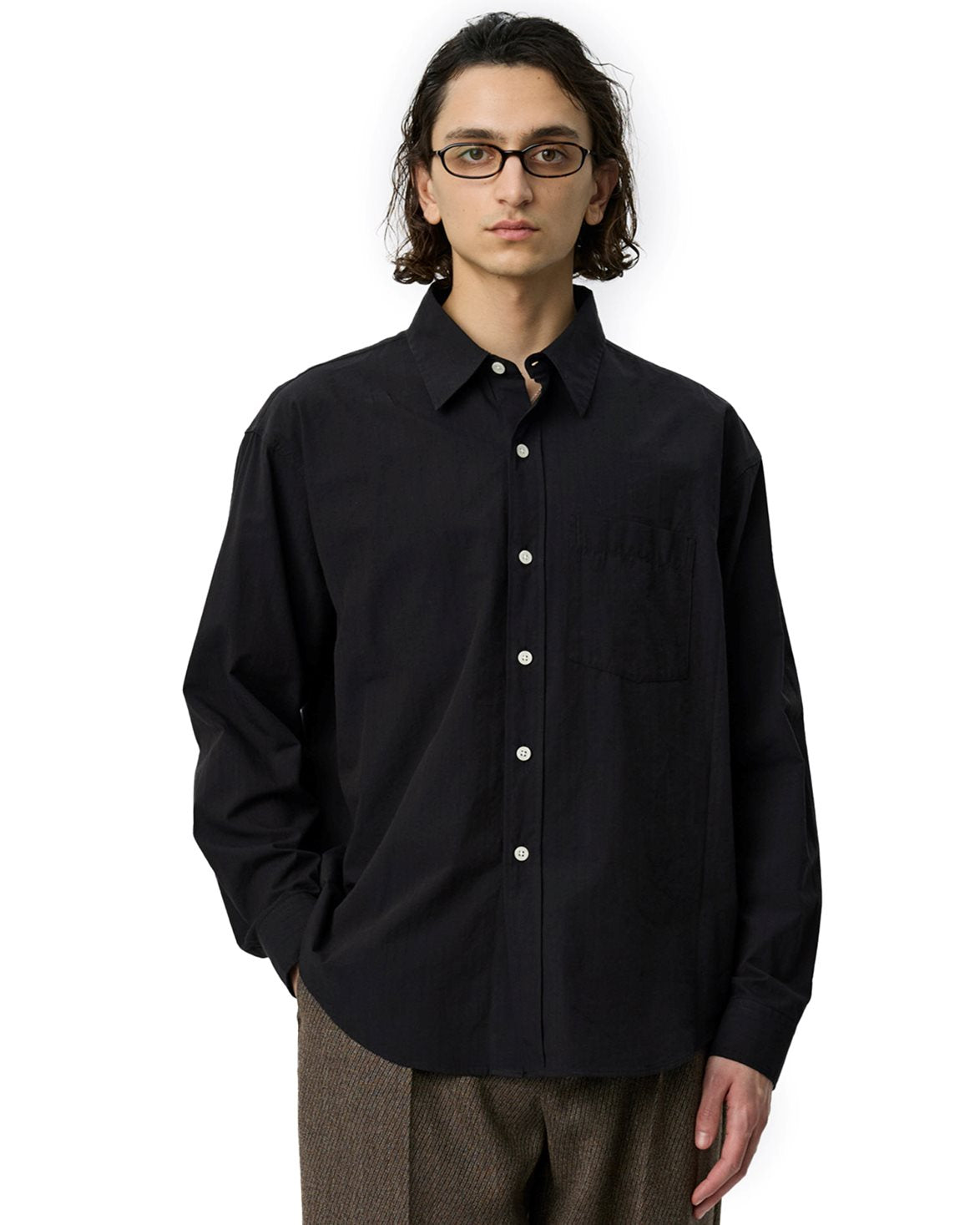 Executive Shirt Dark Brown Stripe