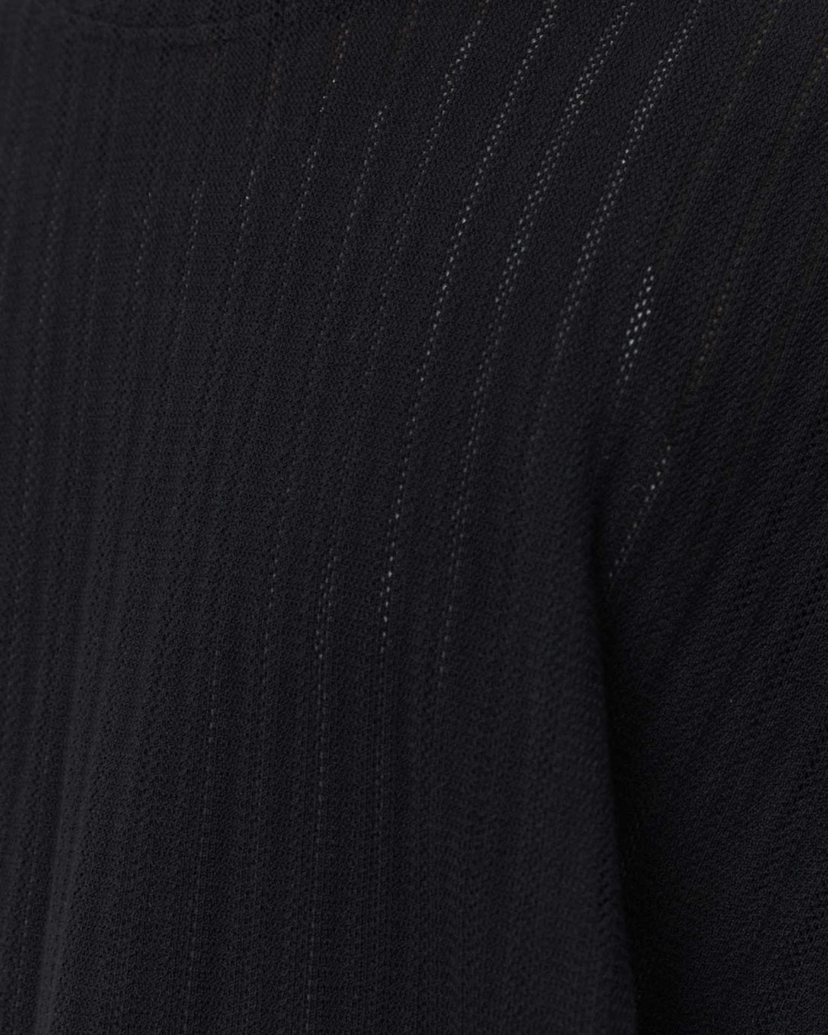 Relaxed Long Sleeve Tee Black Lace Stripe