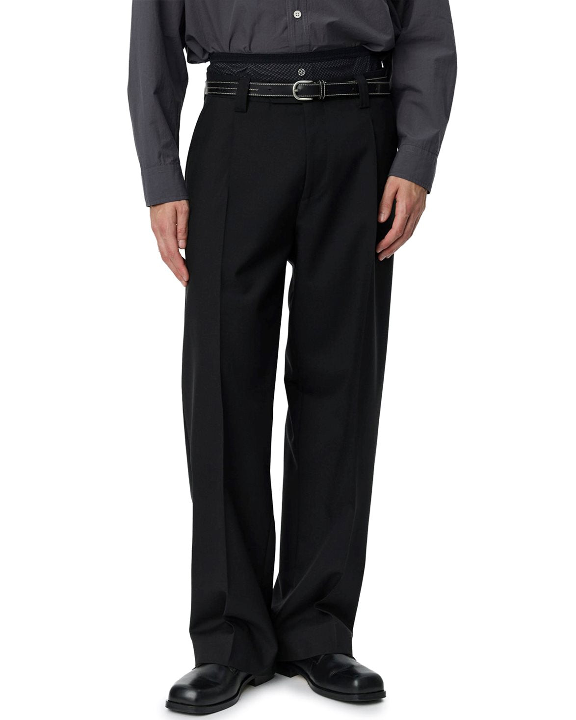 Service Trousers Black Tropical Wool