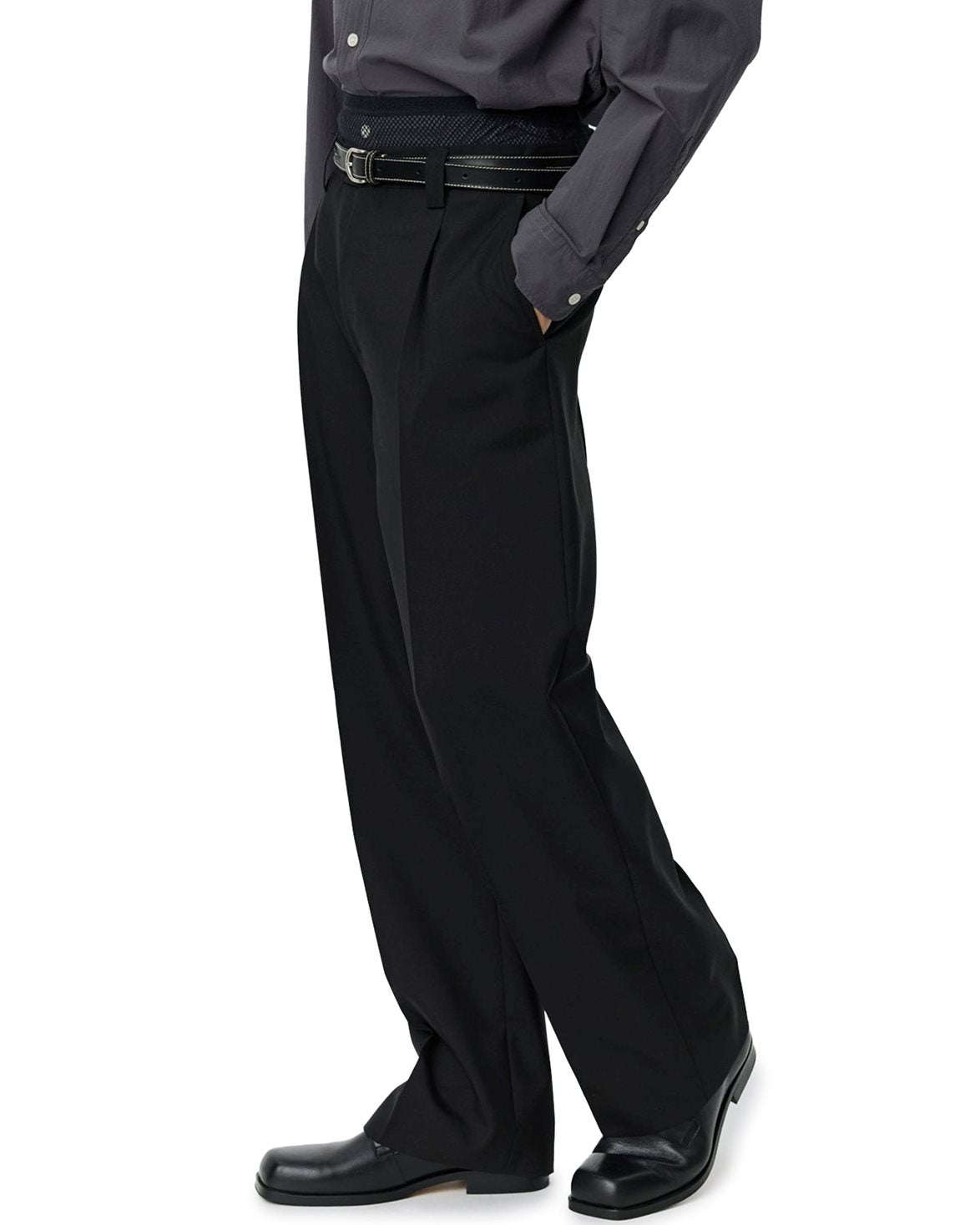 Service Trousers Black Tropical Wool