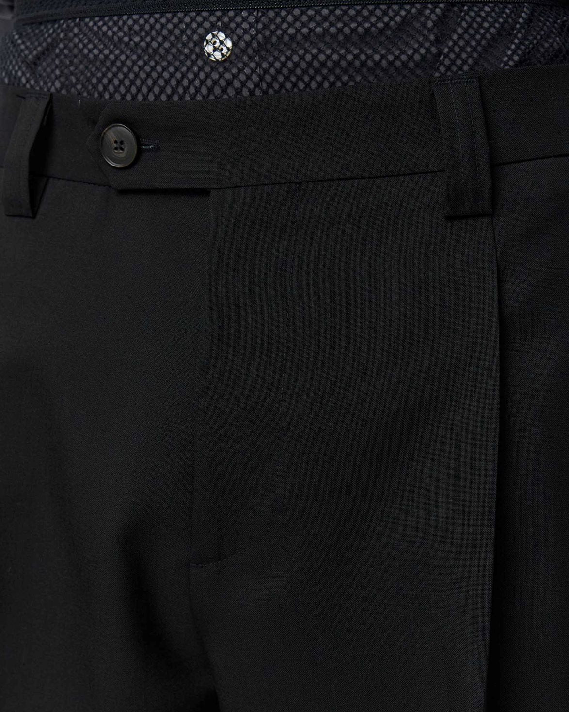 Service Trousers Black Tropical Wool