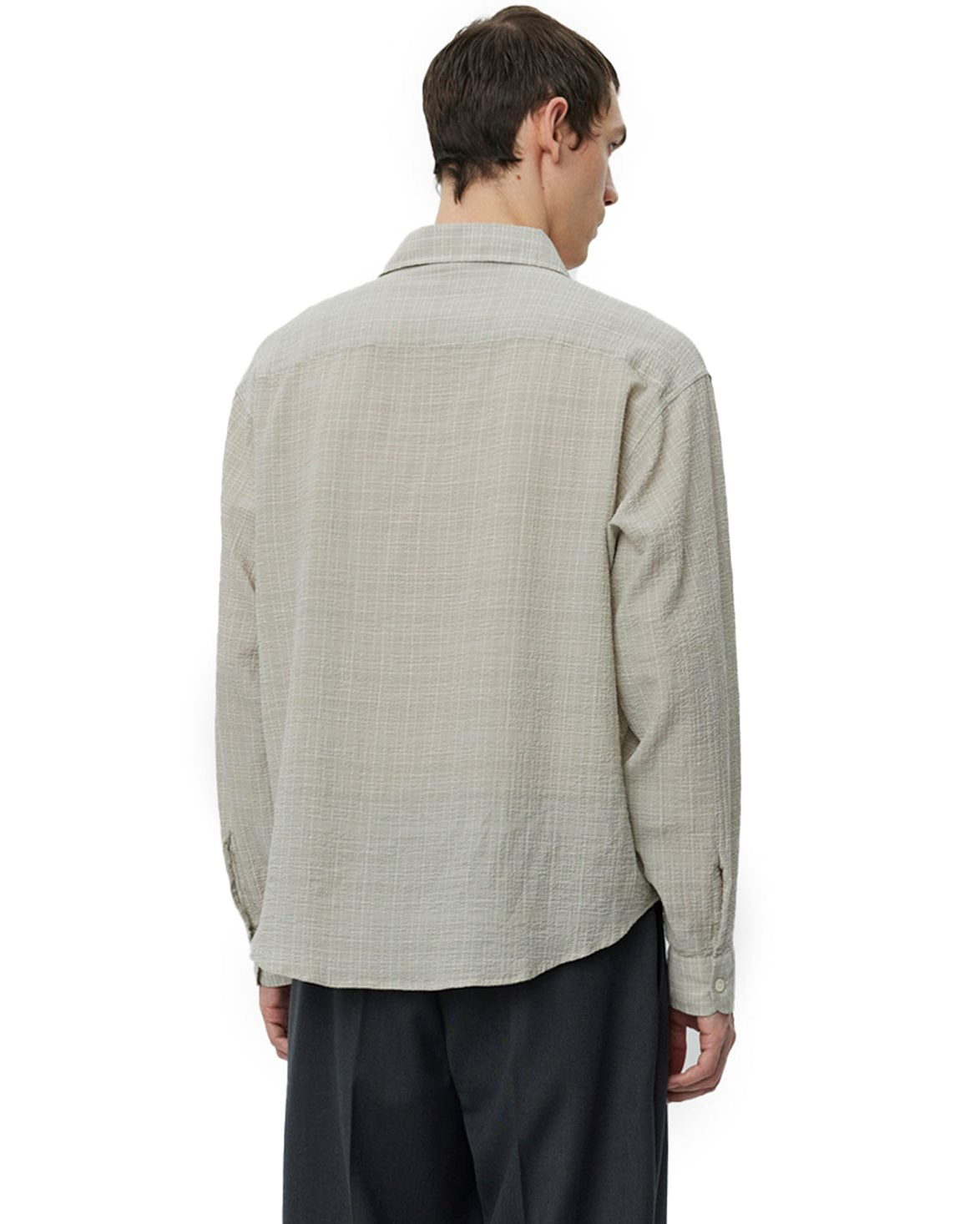 Vacation Shirt Chalk Seersucker Check