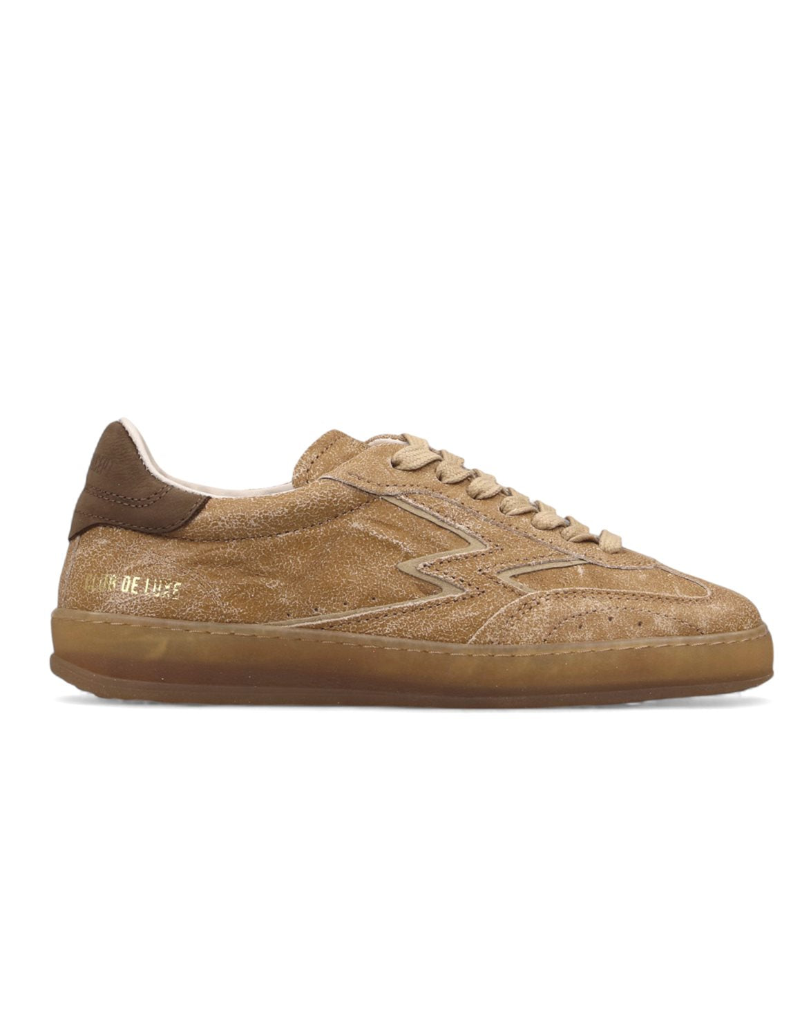 Club Sneakers W Deluxe Cognac Crackle Suede/Moka Nabuk