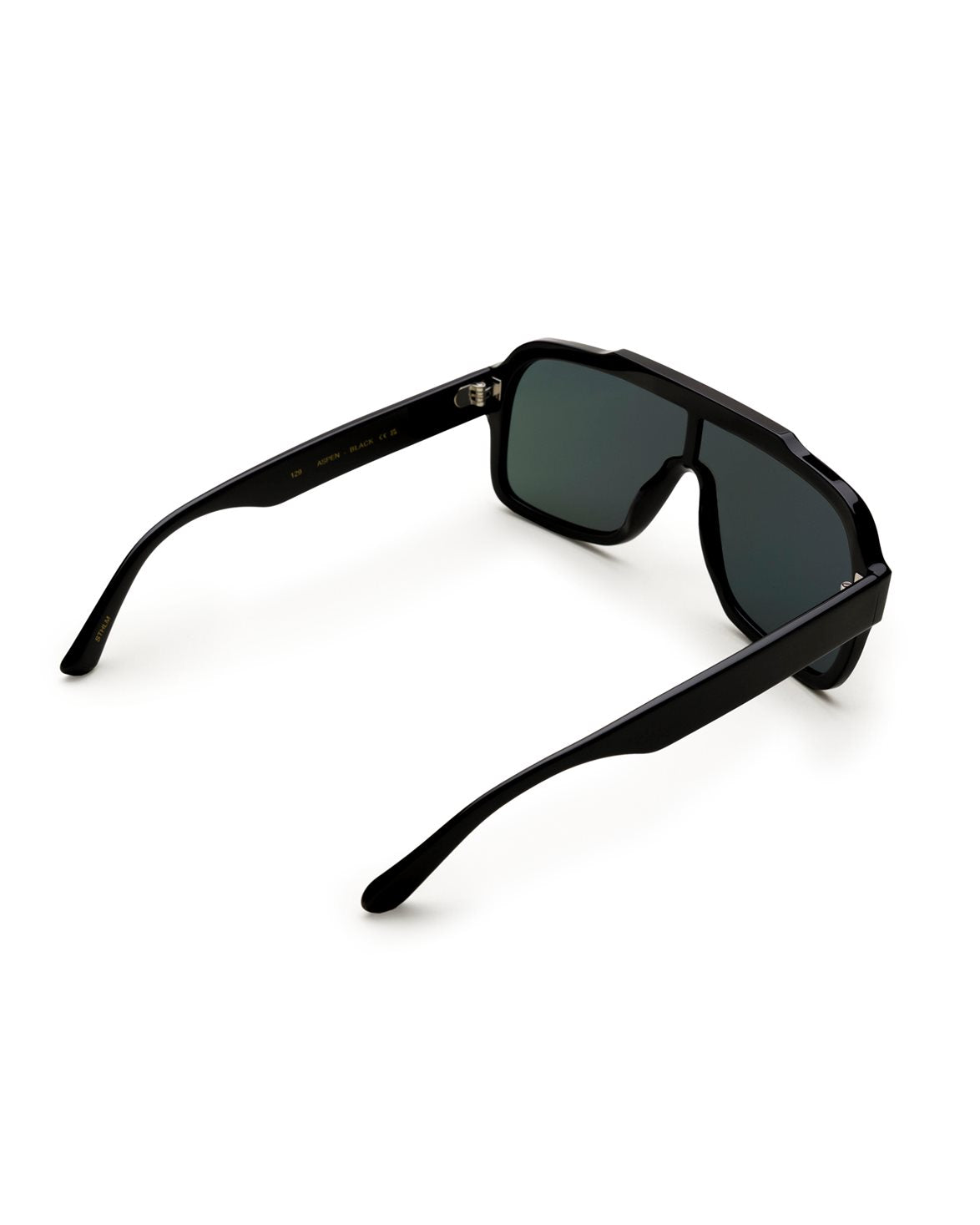 Aspen Black Green Solid Lens