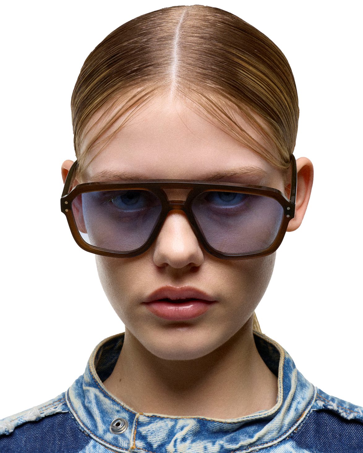 Jet Chocolate Blue Gradient Lens