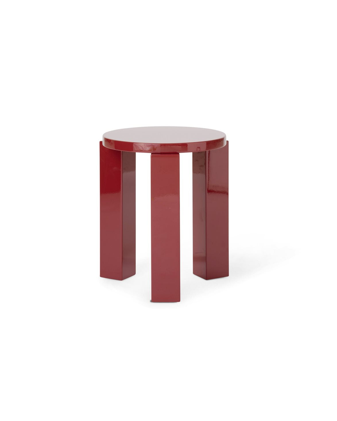 Atlas Round Stool Burgundy