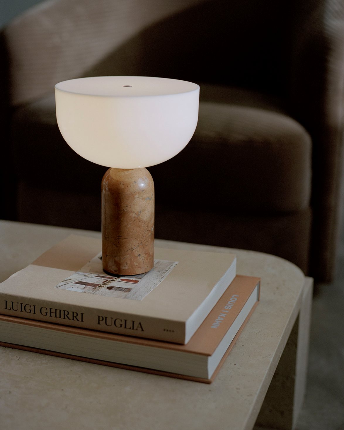 Kizu Portable Table Lamp Breccia Pernice