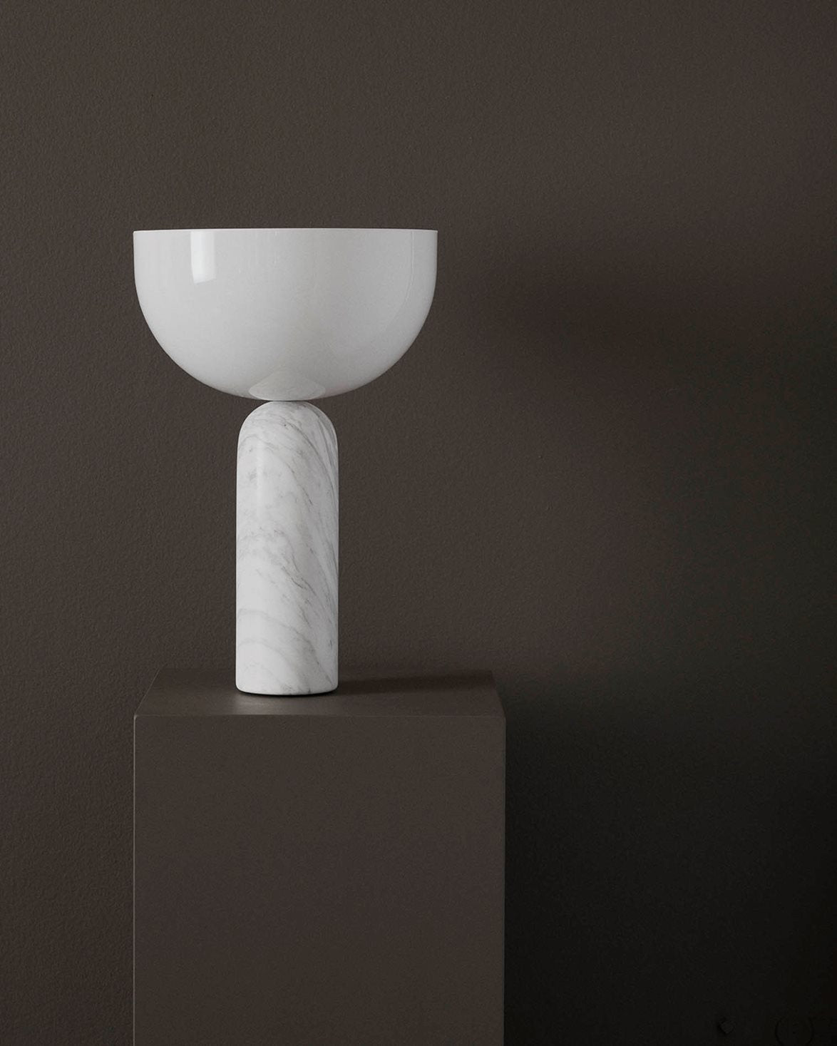 Kizu Table Lamp Large White Marble