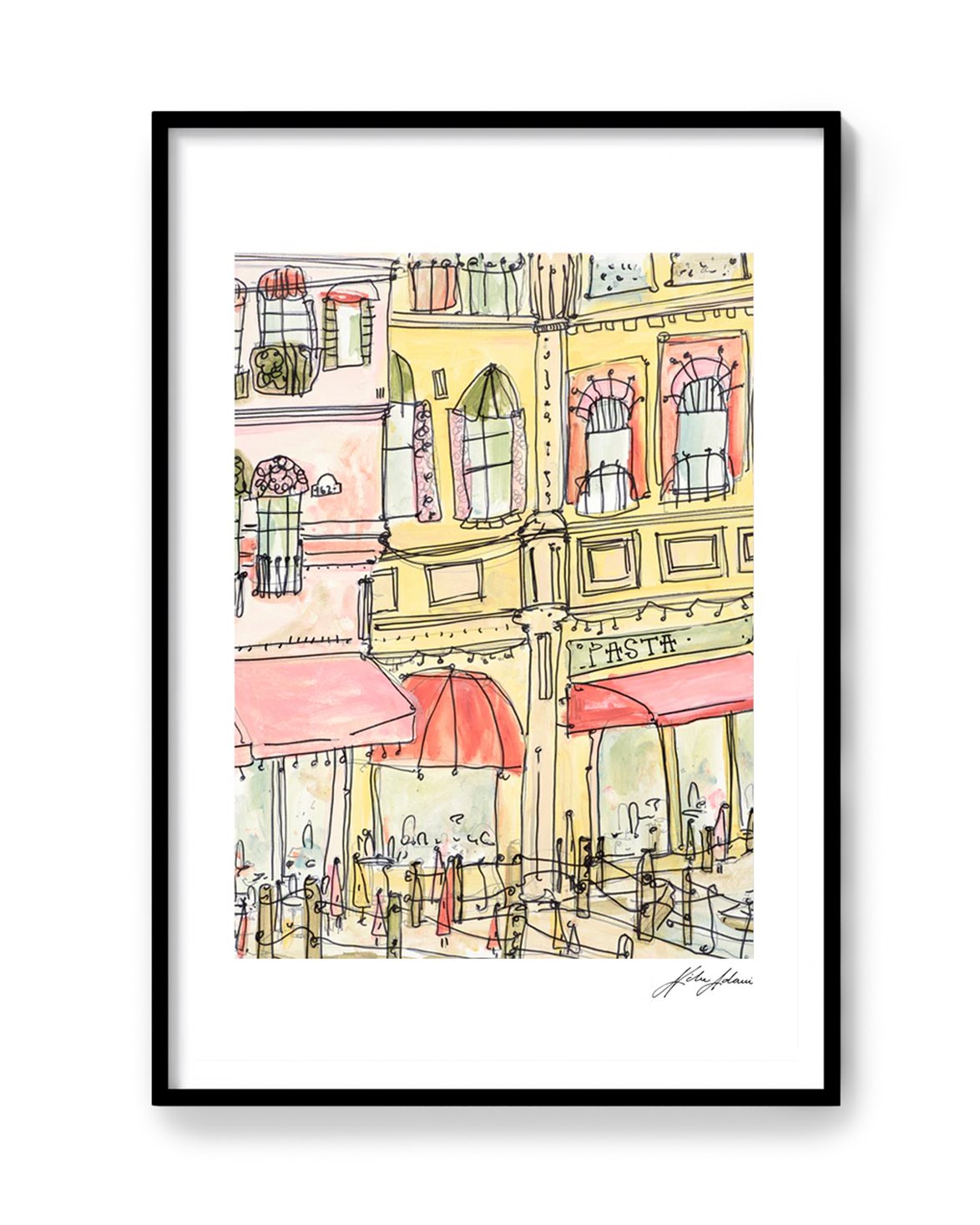 Bar Yellow Print