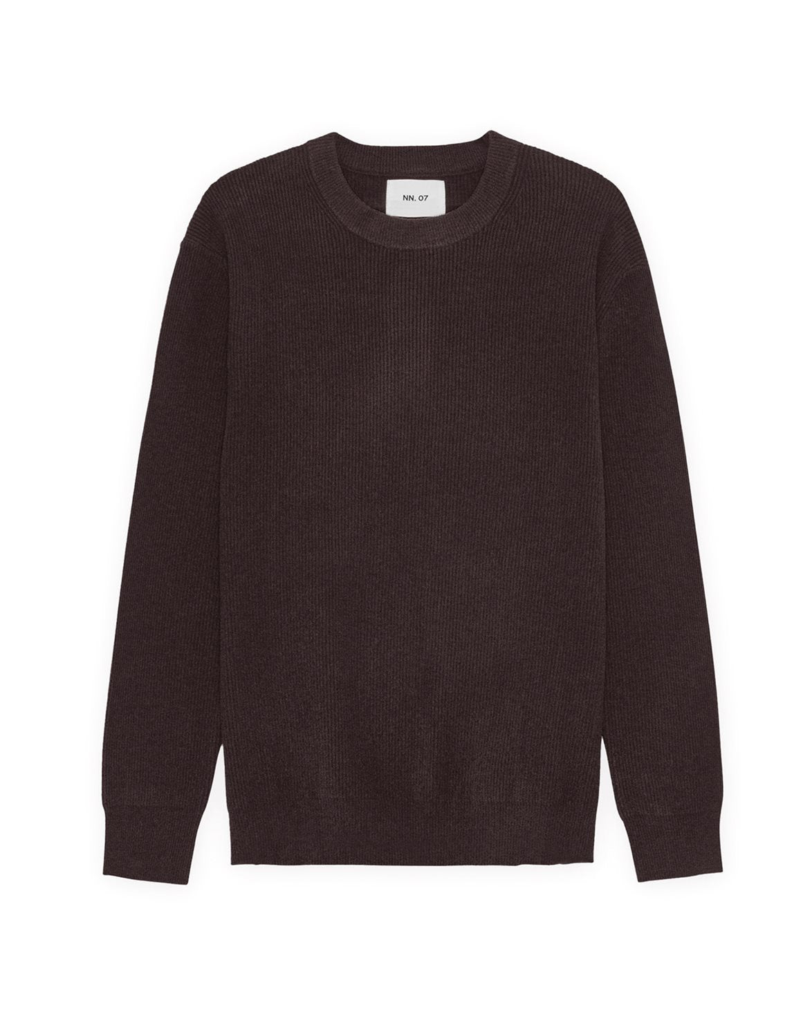 Danny Ribbed Crewneck Deep Truffle