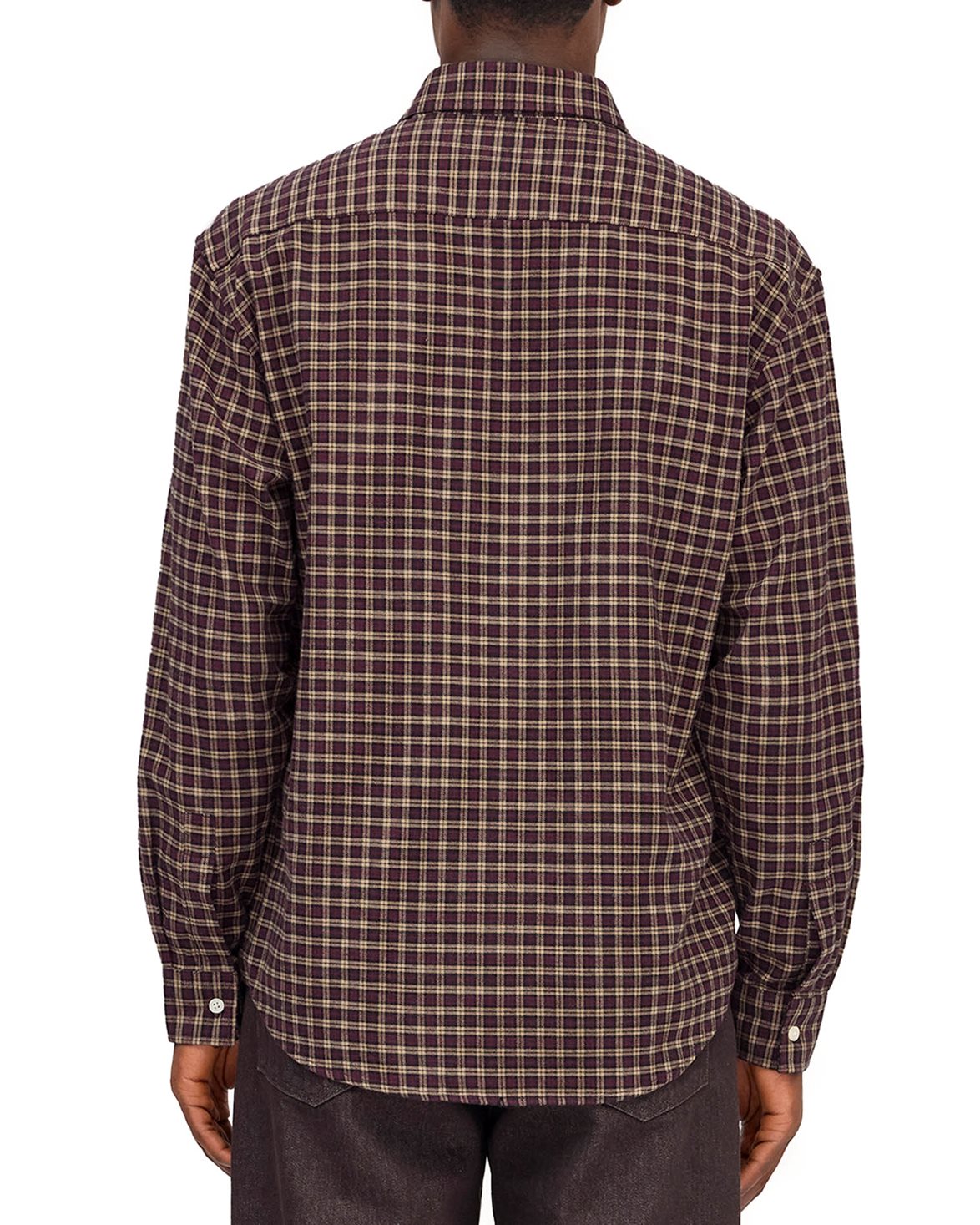 Deon Flannel Shirt Bordeaux Check