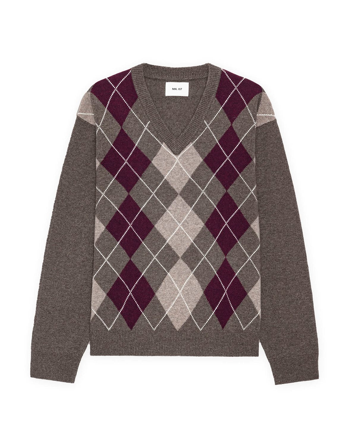 Otto Argyle V-Neck Sweater Winetasting