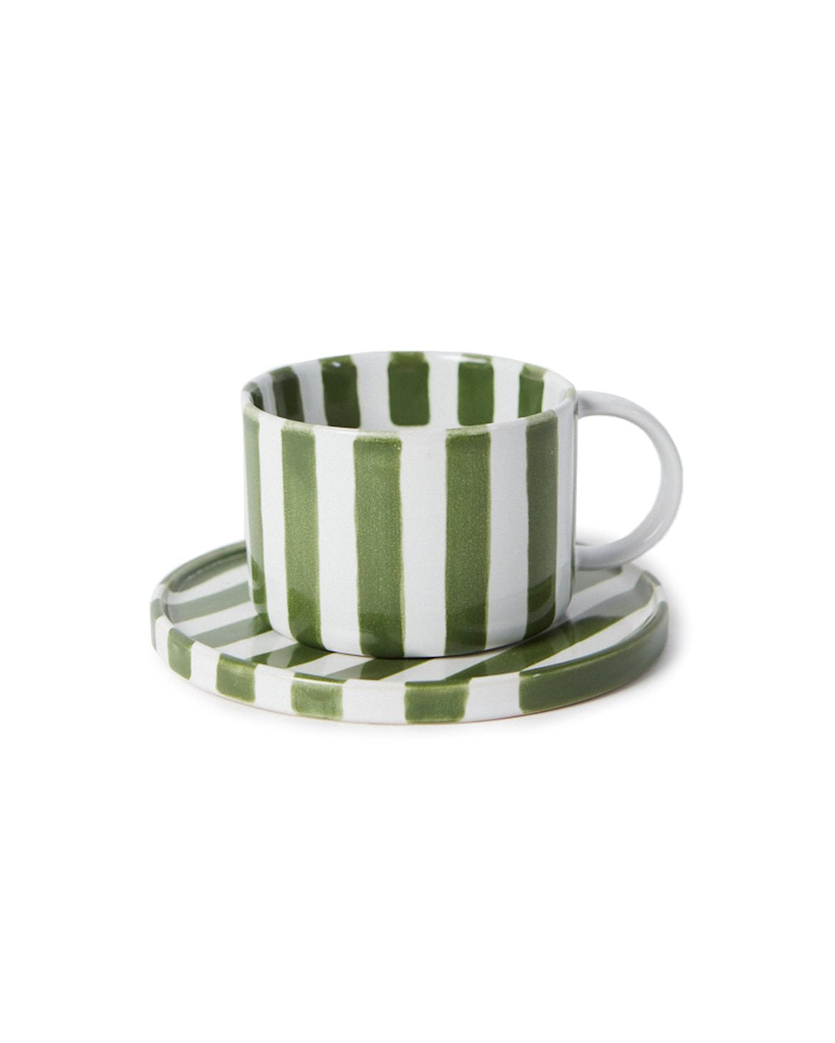 Monica Cup & Saucer Green