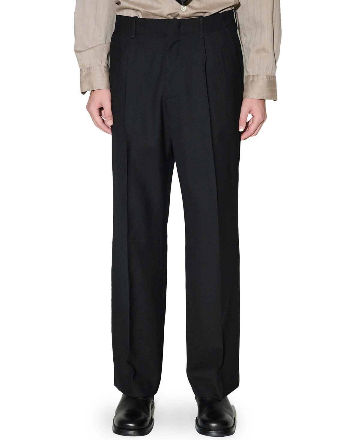 Borrowed Chino Black Panama Wool